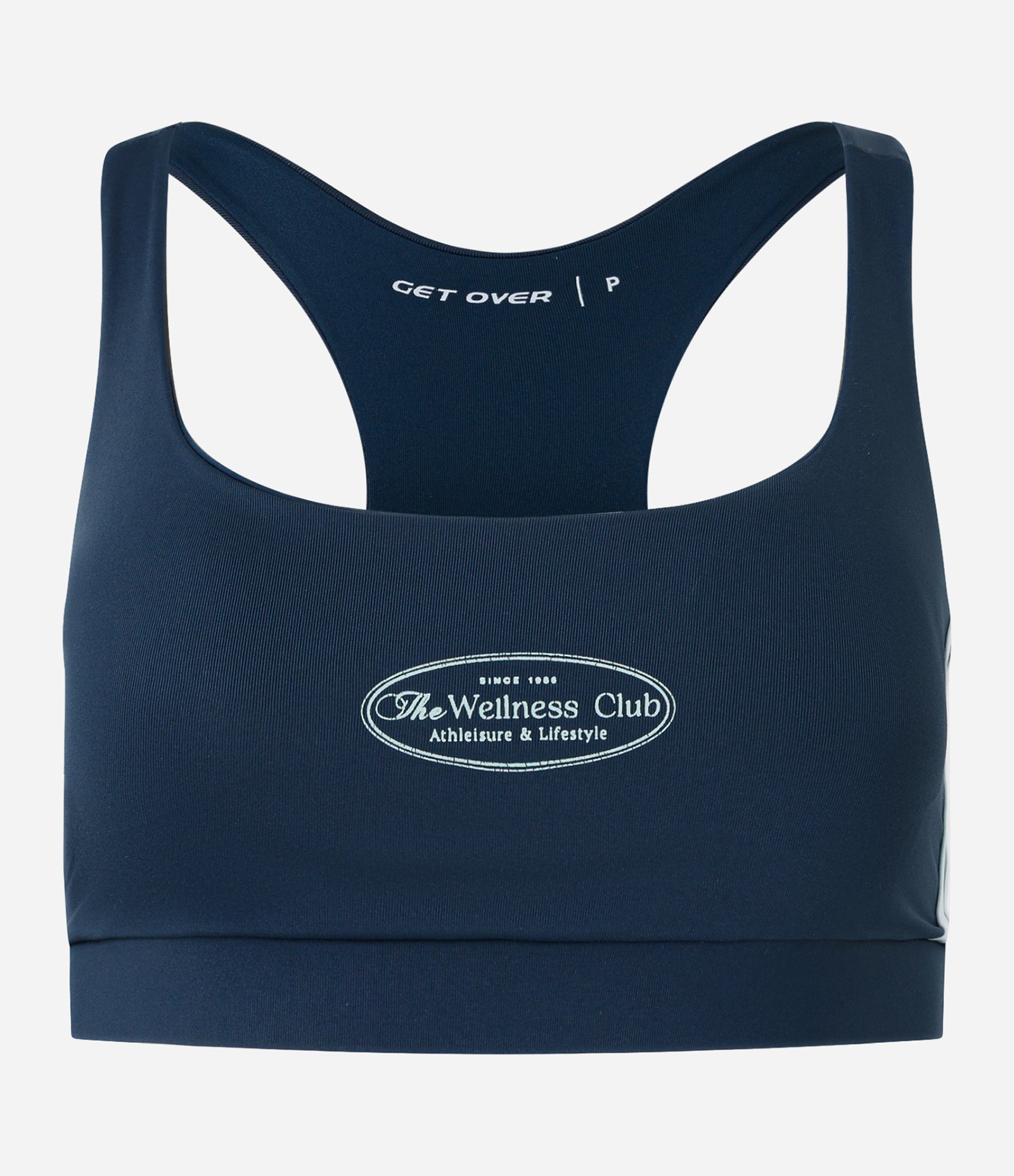 Top Esportivo Nadador em Microfibra com Estampa Lettering Azul 5