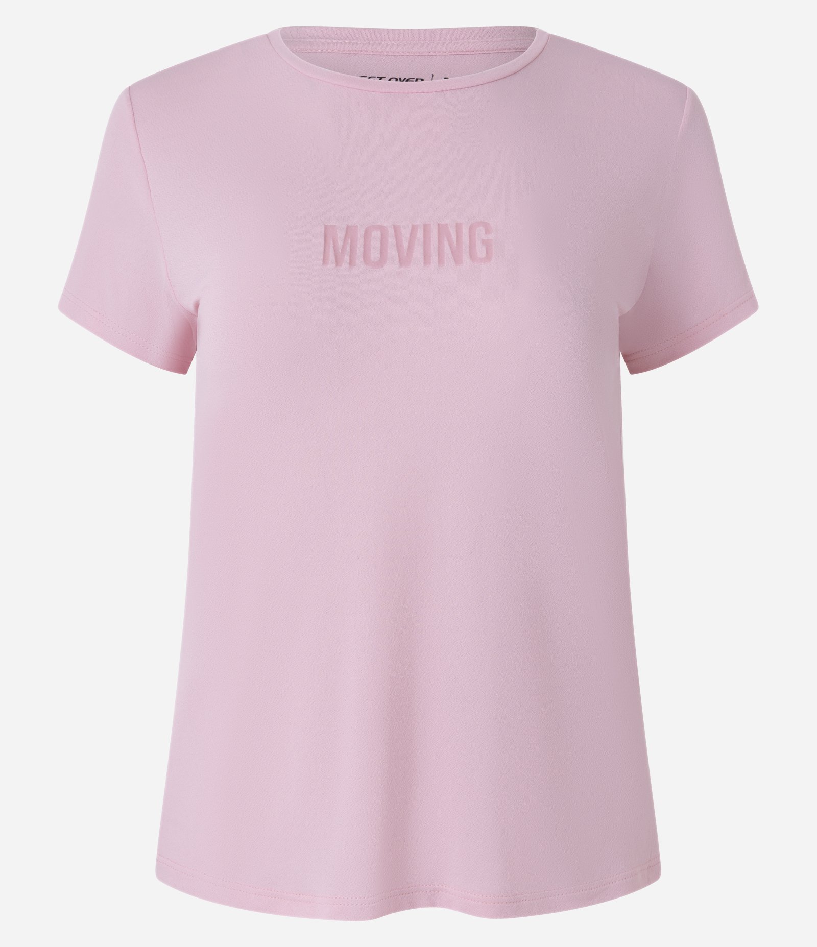 Camiseta Esportiva em Microfibra com Lettering Moving Rosa 5