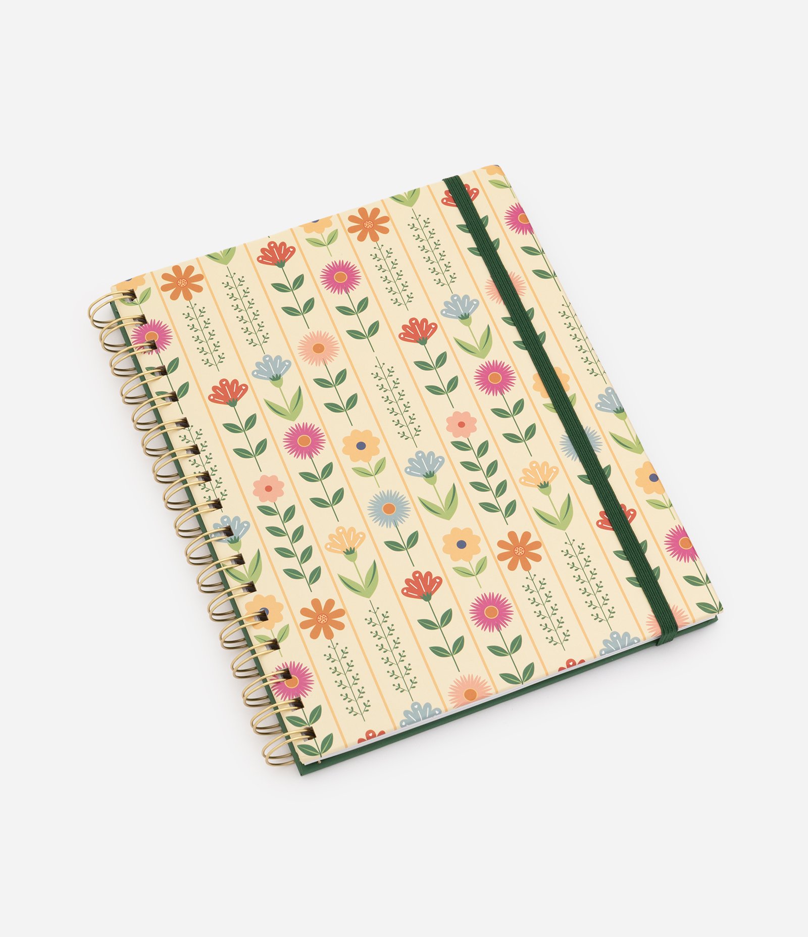 Caderno Capa Dura com Estampa Floral 96 Folhas Multicores 1
