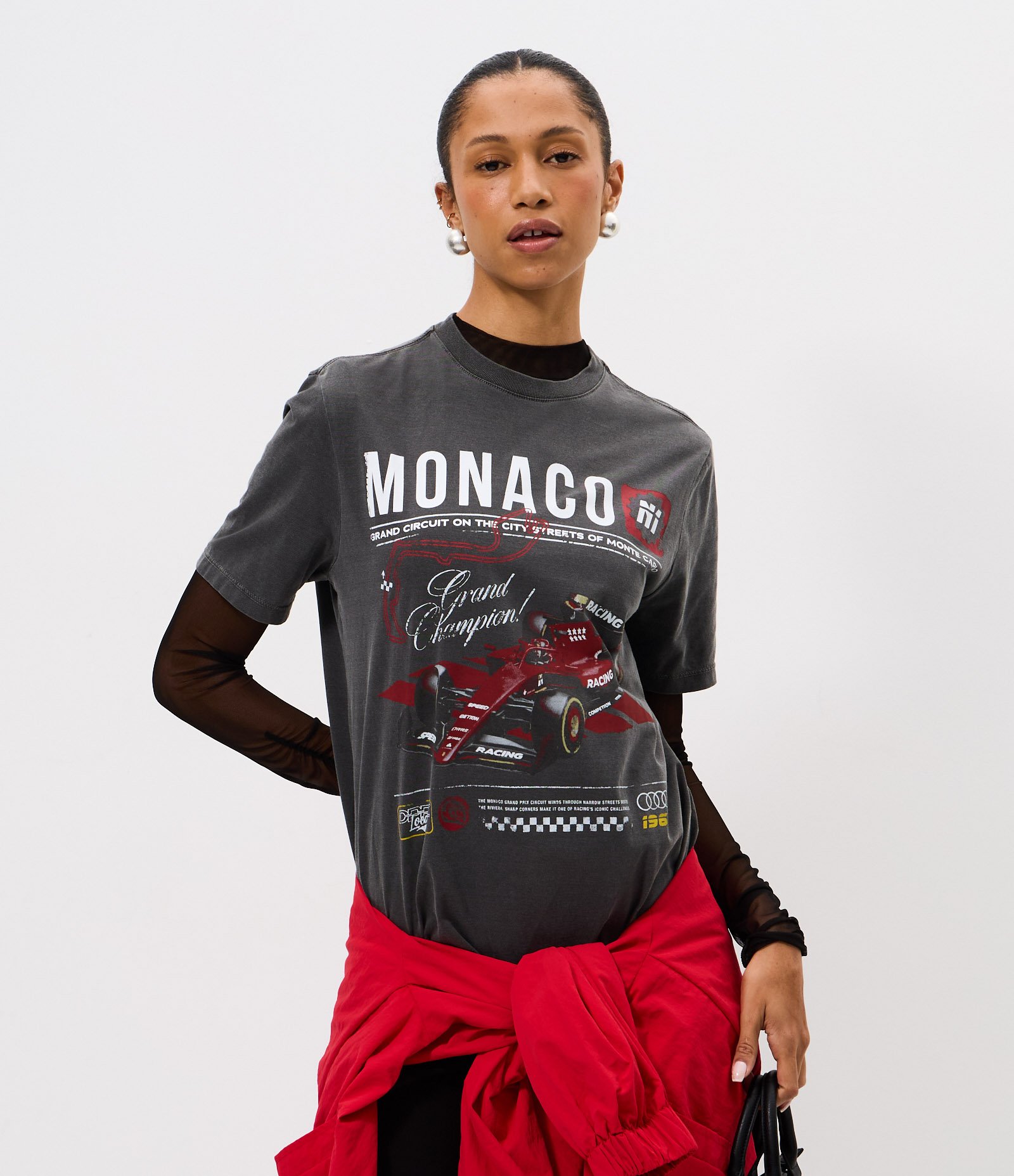 Camiseta Monaco Estampa Carro Automobilismo Preto 1