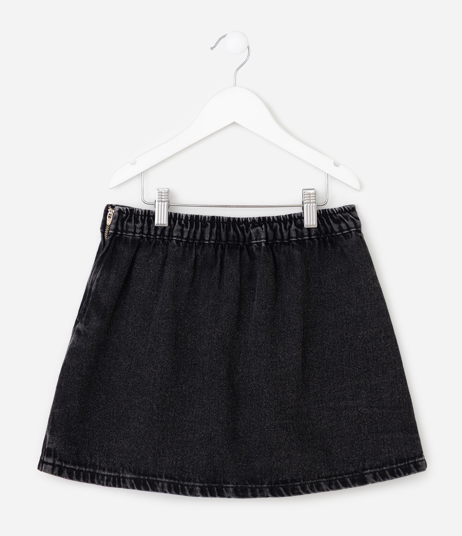 Saia Jeans Infantil Em Algodao Laços de Strass - Tam 5 a 16 Anos Preto 2