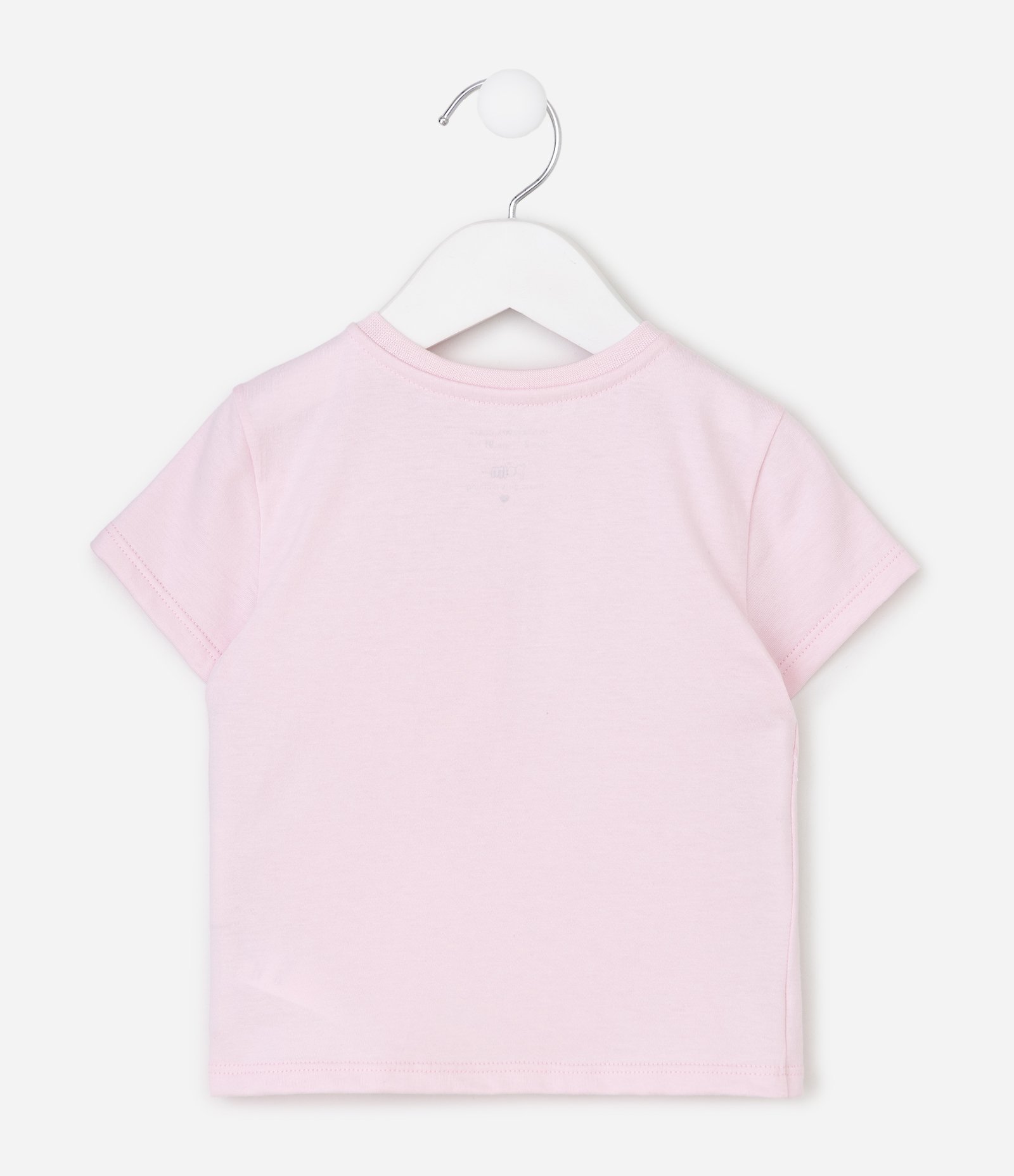 Blusa Relaxed Infantil em Algodão com Bolso e Corações – Tam 1 a 6 Anos Rosa 3