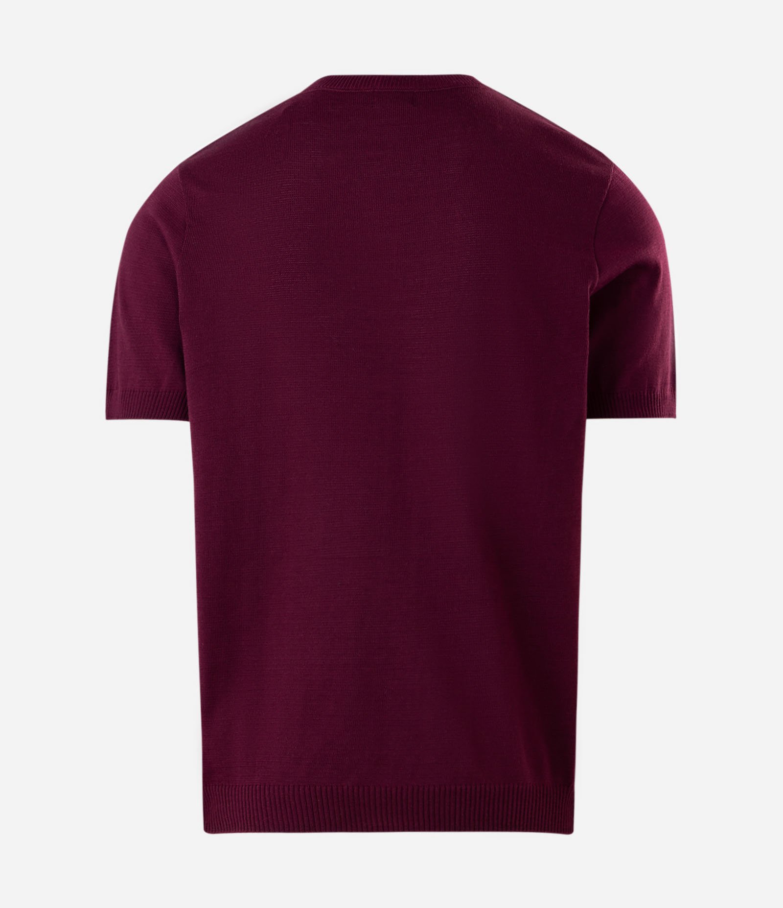 Camiseta em Tricô com Listras Diagonais Bordô 6