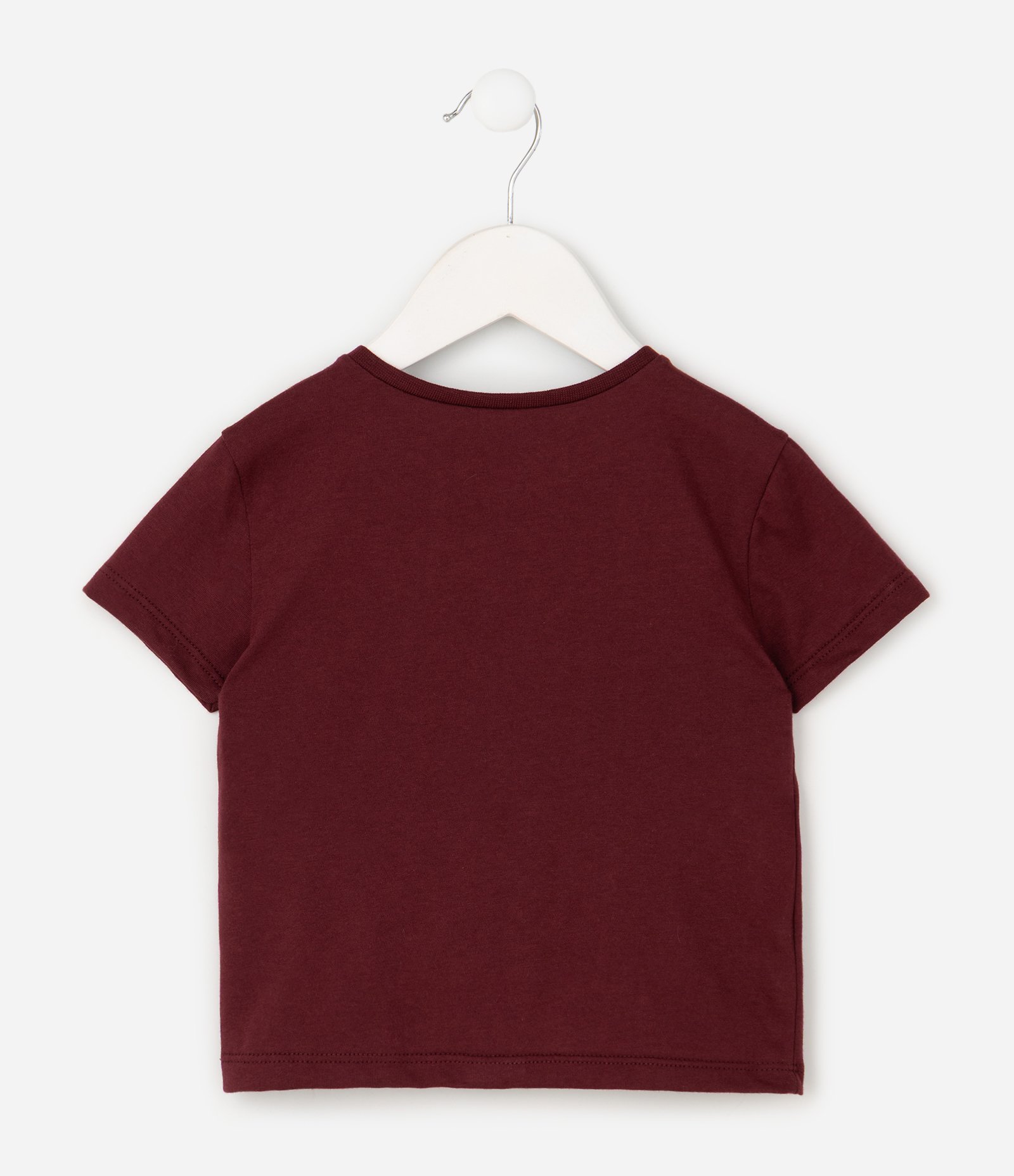 Camiseta Slim Infantil com Estampa de Cereja e Laço – Tam 1 a 6 Anos Bordô 3