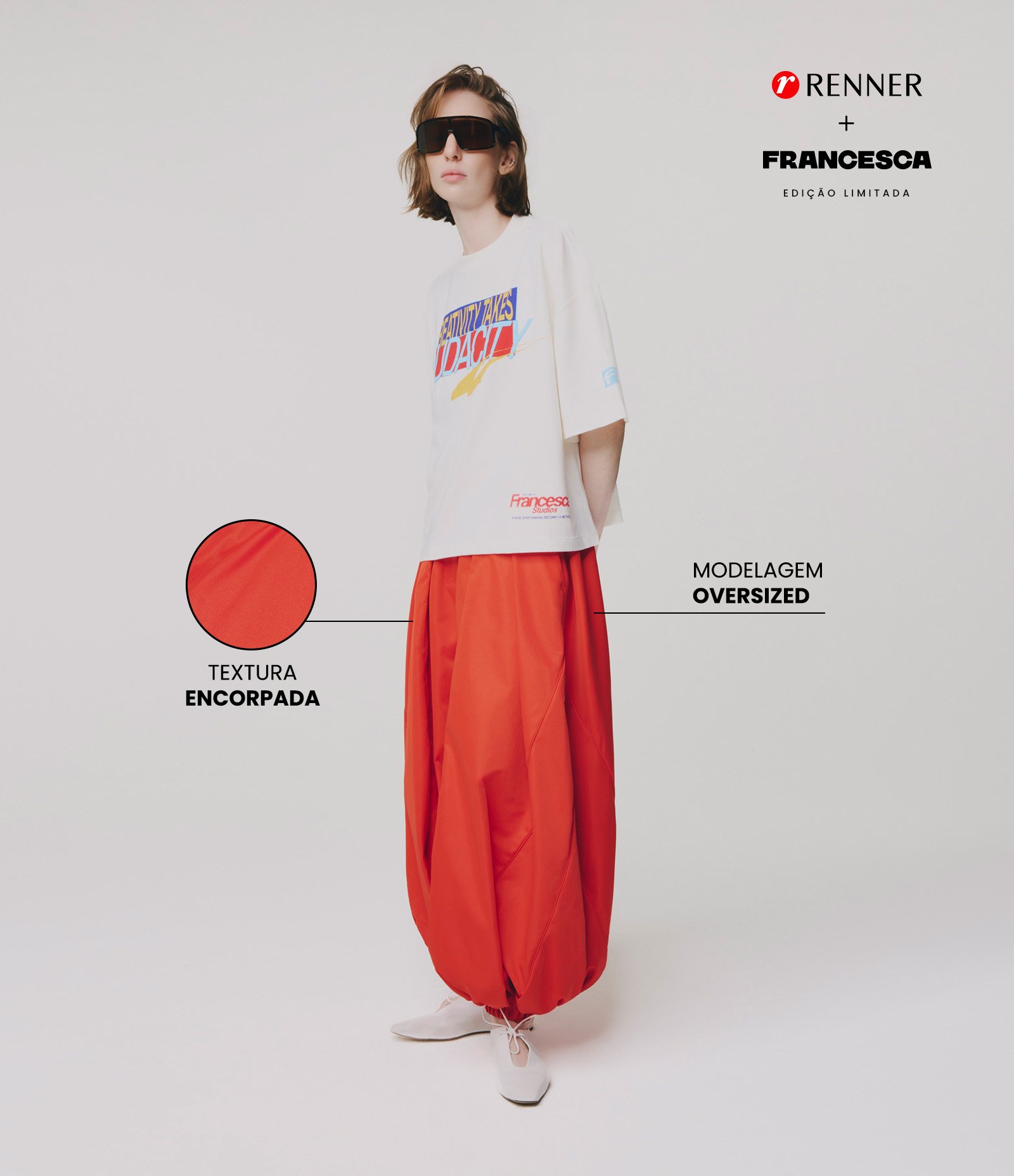 Calça Maxi Aladim Volumosa com Elástico na Barra Vermelho 1