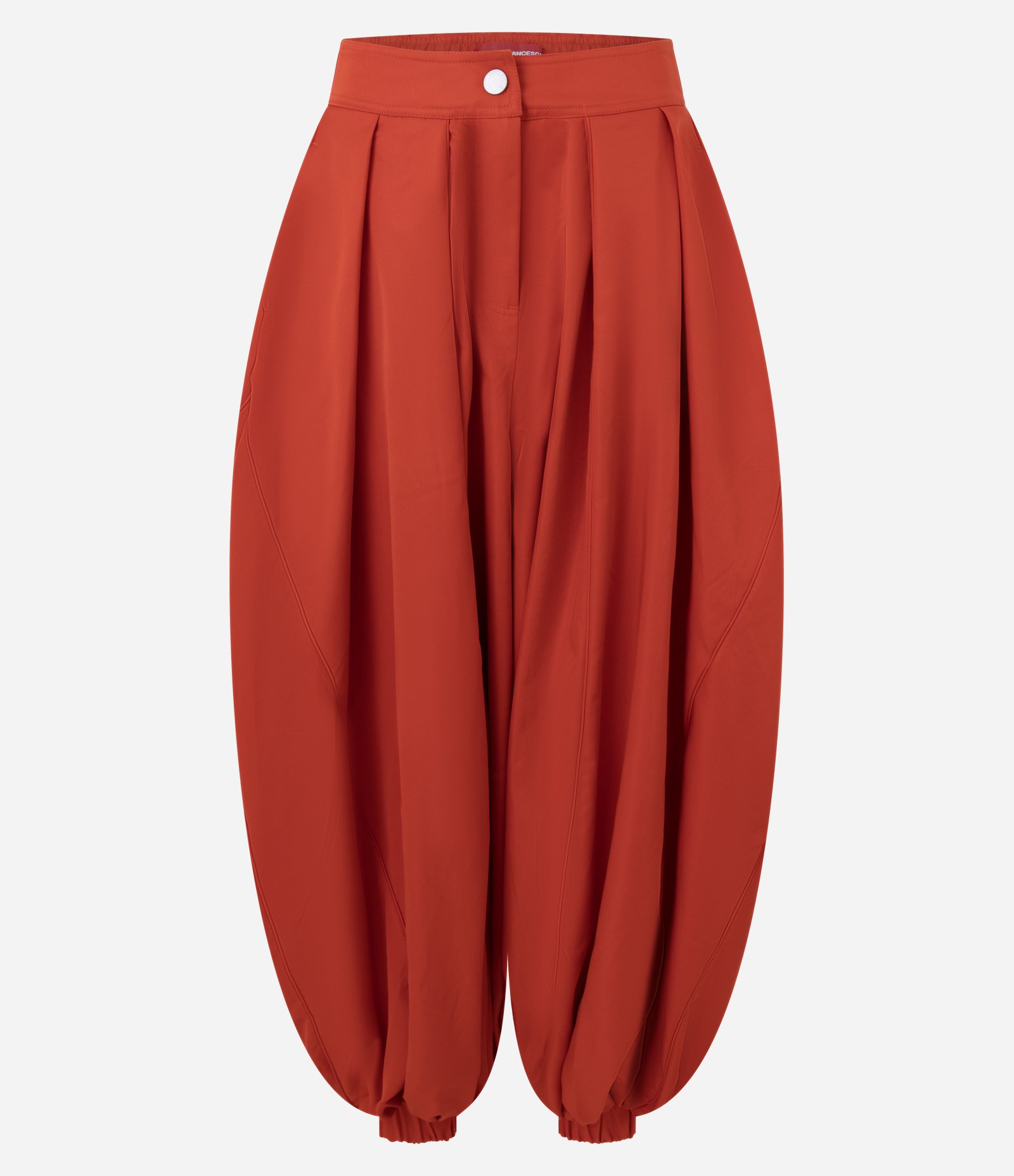 Calça Maxi Aladim Volumosa com Elástico na Barra Vermelho 5