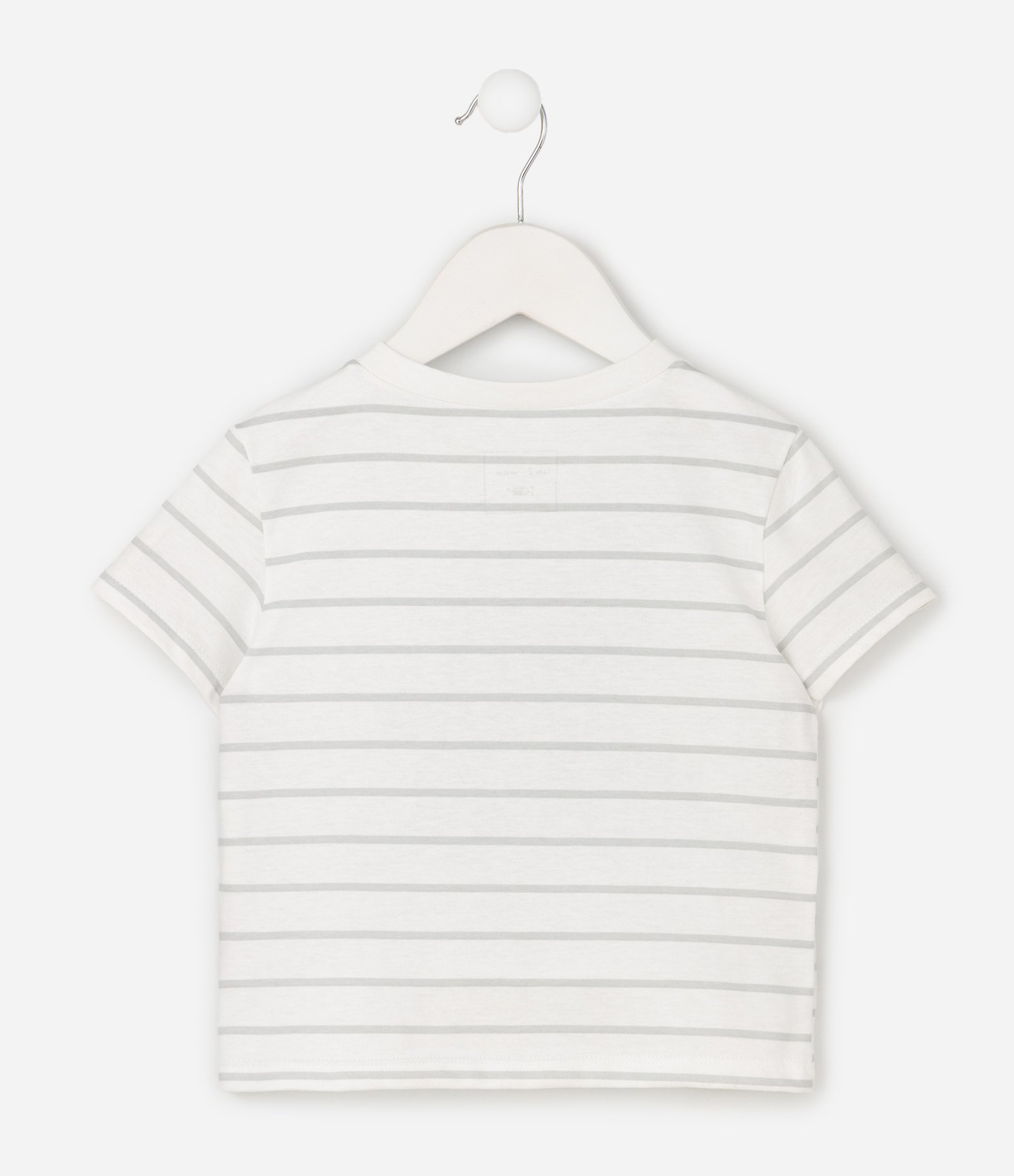 Camiseta Slim Infantil Listrada com Estampa Ursa Bailarina – Tam 1 a 6 Anos Branco 3