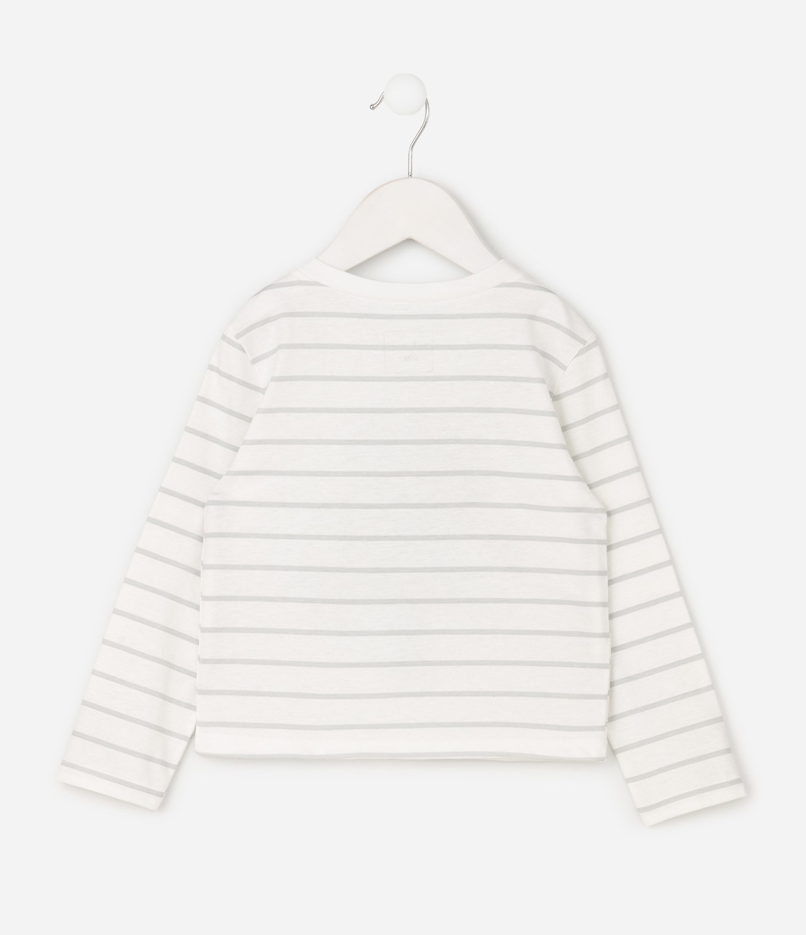 Camiseta Slim Infantil Listrada com Estampa Ursa Bailarina – Tam 1 a 6 Anos Branco 3