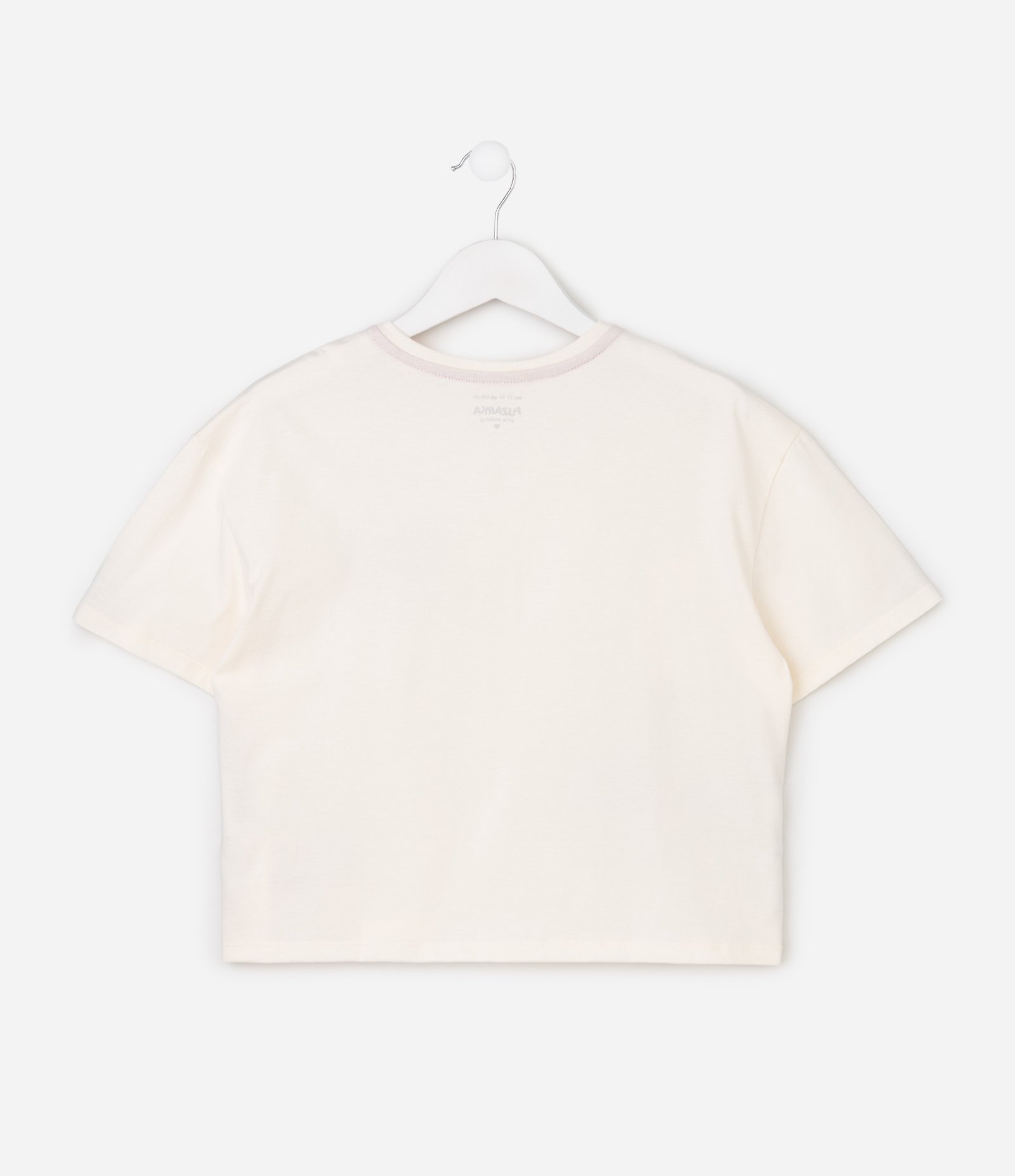 Blusa Boxy Infantil com Cereja em Paetê – Tam 5 a 16 Anos Off White 4