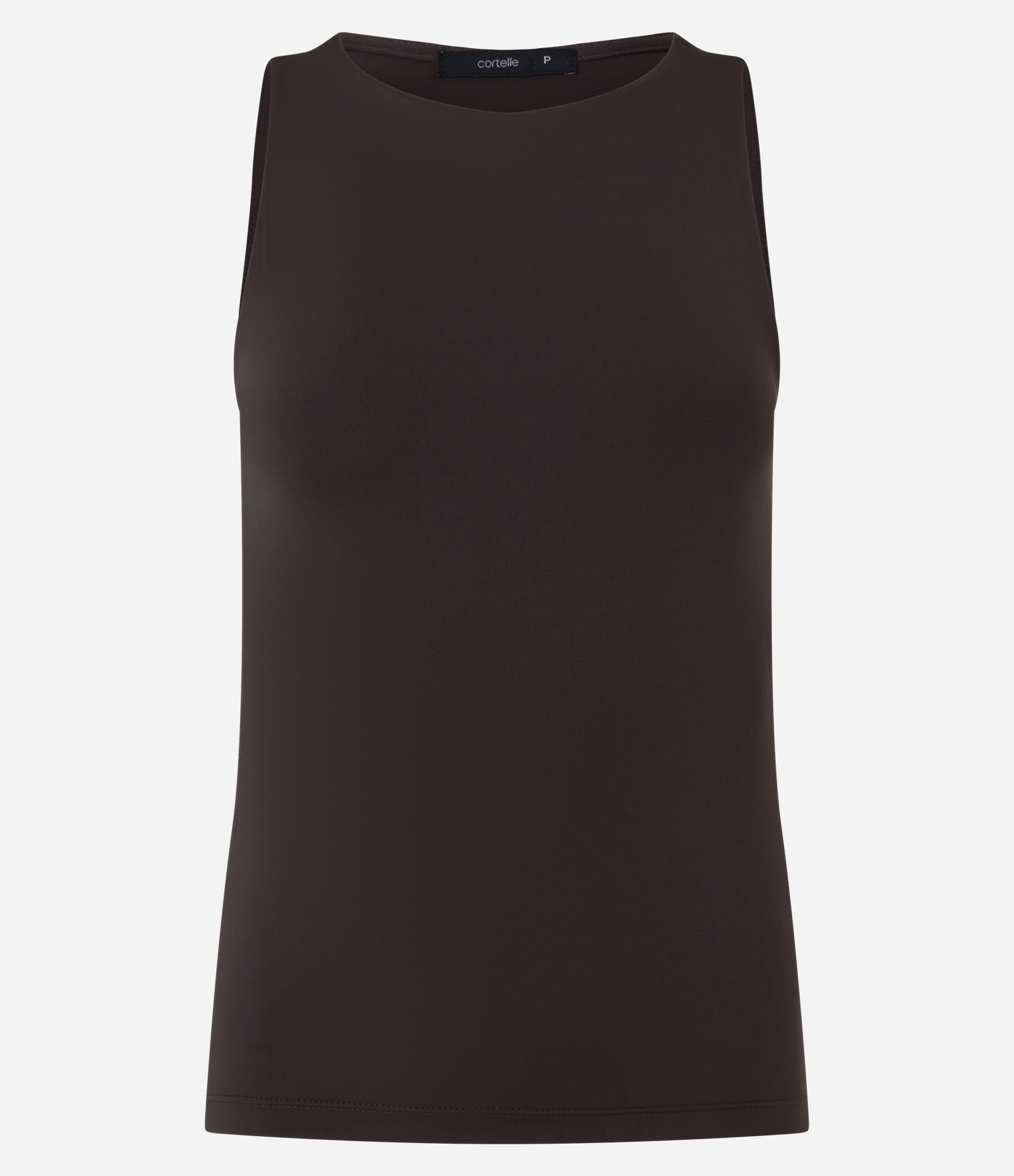 Blusa em Poliamida com Gola Redonda Marrom 2