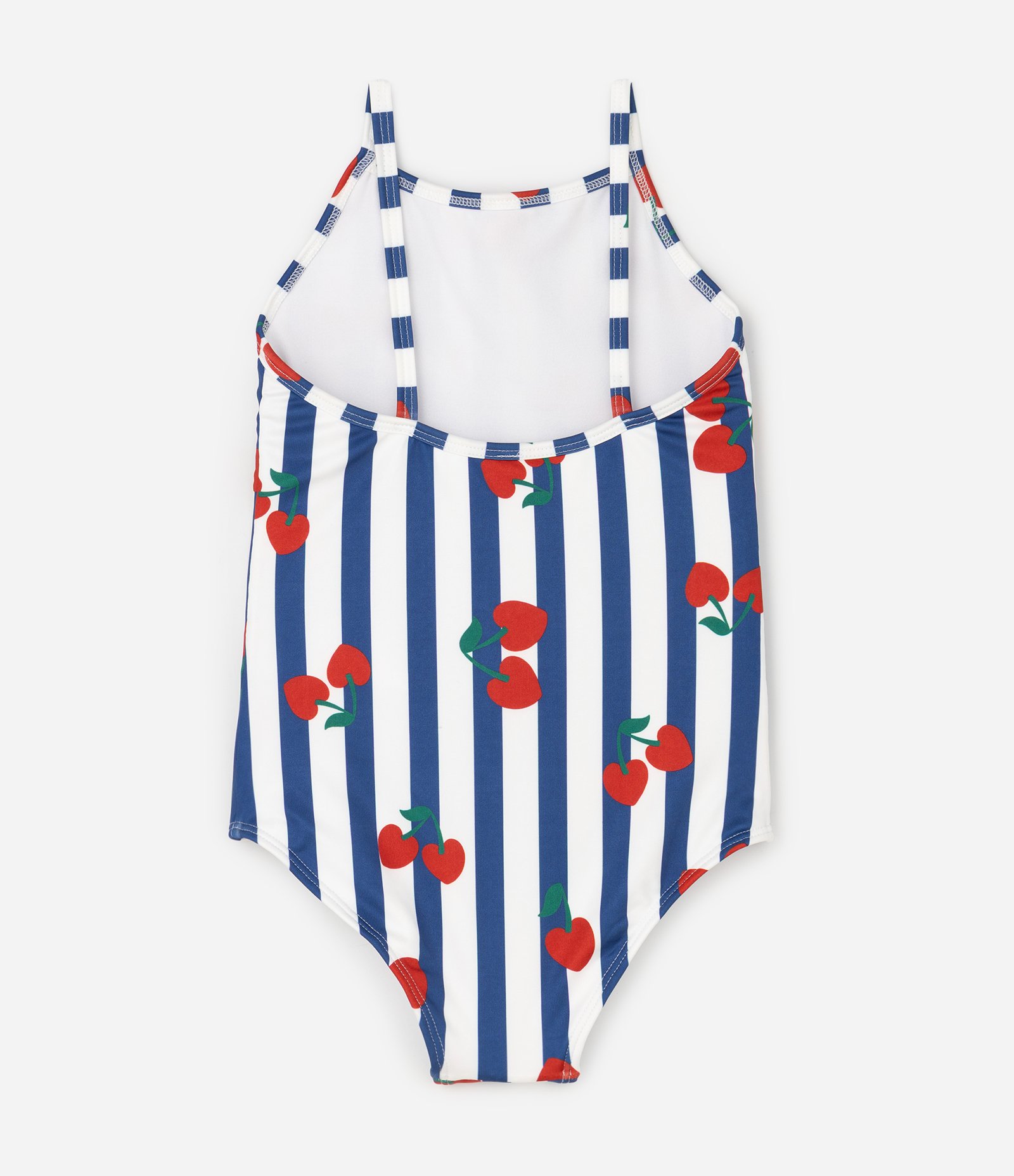 Maiô Infantil Accessories Estampa Cerejas e Listras - Tam 5 a 14 Anos Branco 2
