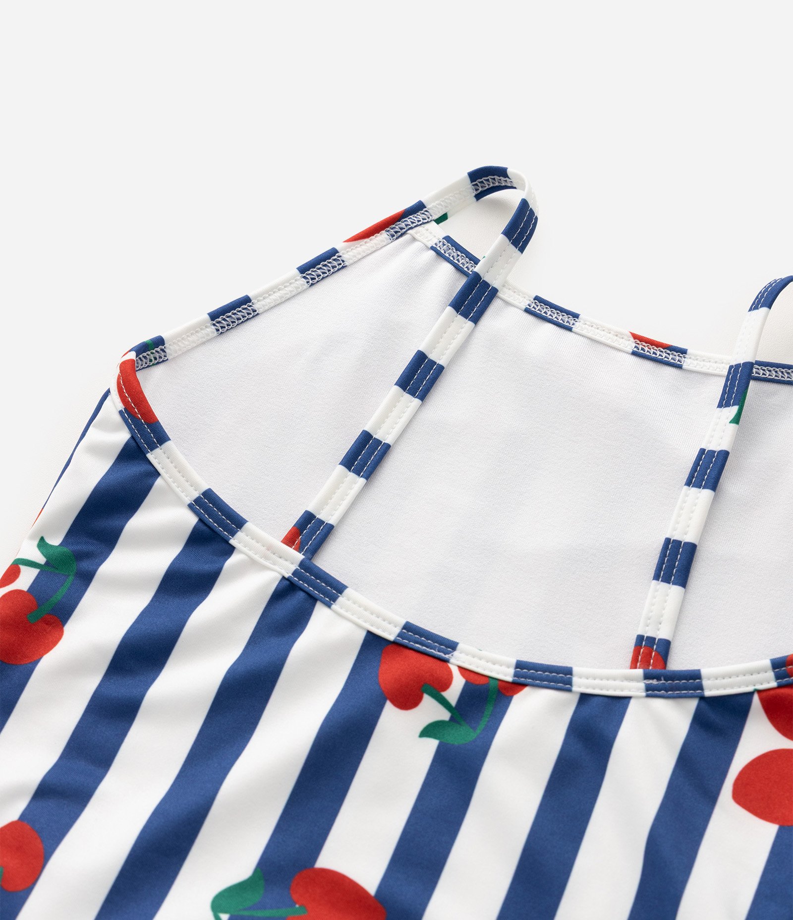 Maiô Infantil Accessories Estampa Cerejas e Listras - Tam 5 a 14 Anos Branco 4