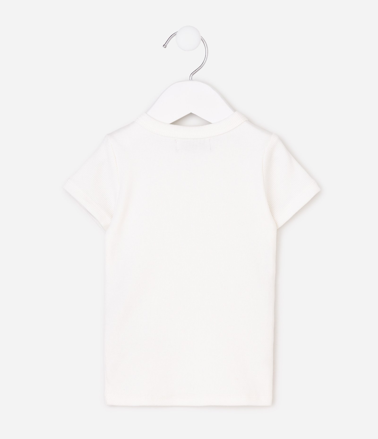 Camiseta Infantil Poim com Bordados de Flores Tam 1 a 6 Anos Branco 4