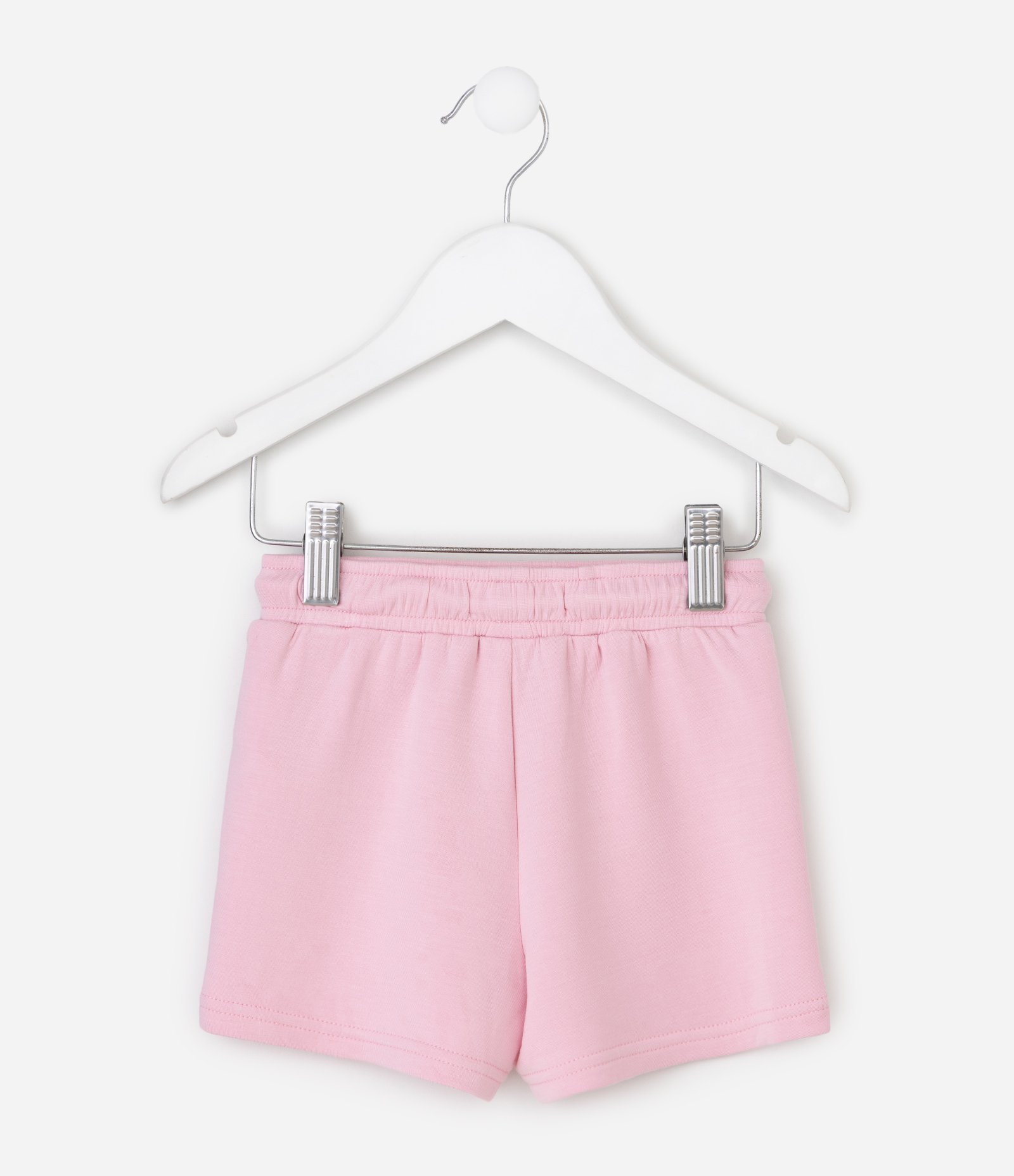 Short Runner Infantil em Modal com Bolsos de Coração – Tam 1 a 6 Anos Rosa Claro 2