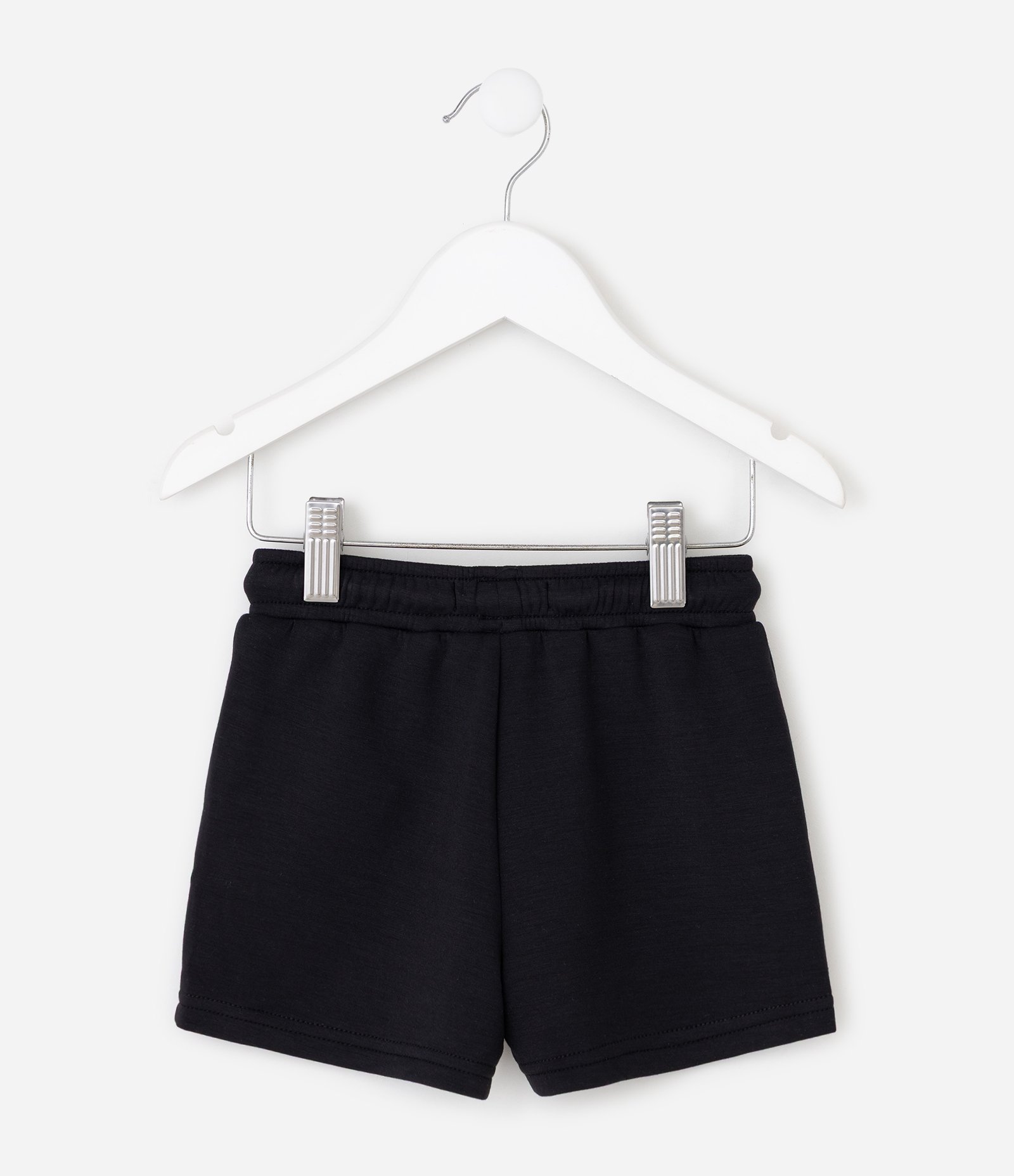 Short Runner Infantil em Modal com Bolsos de Coração – Tam 1 a 6 Anos Preto 3