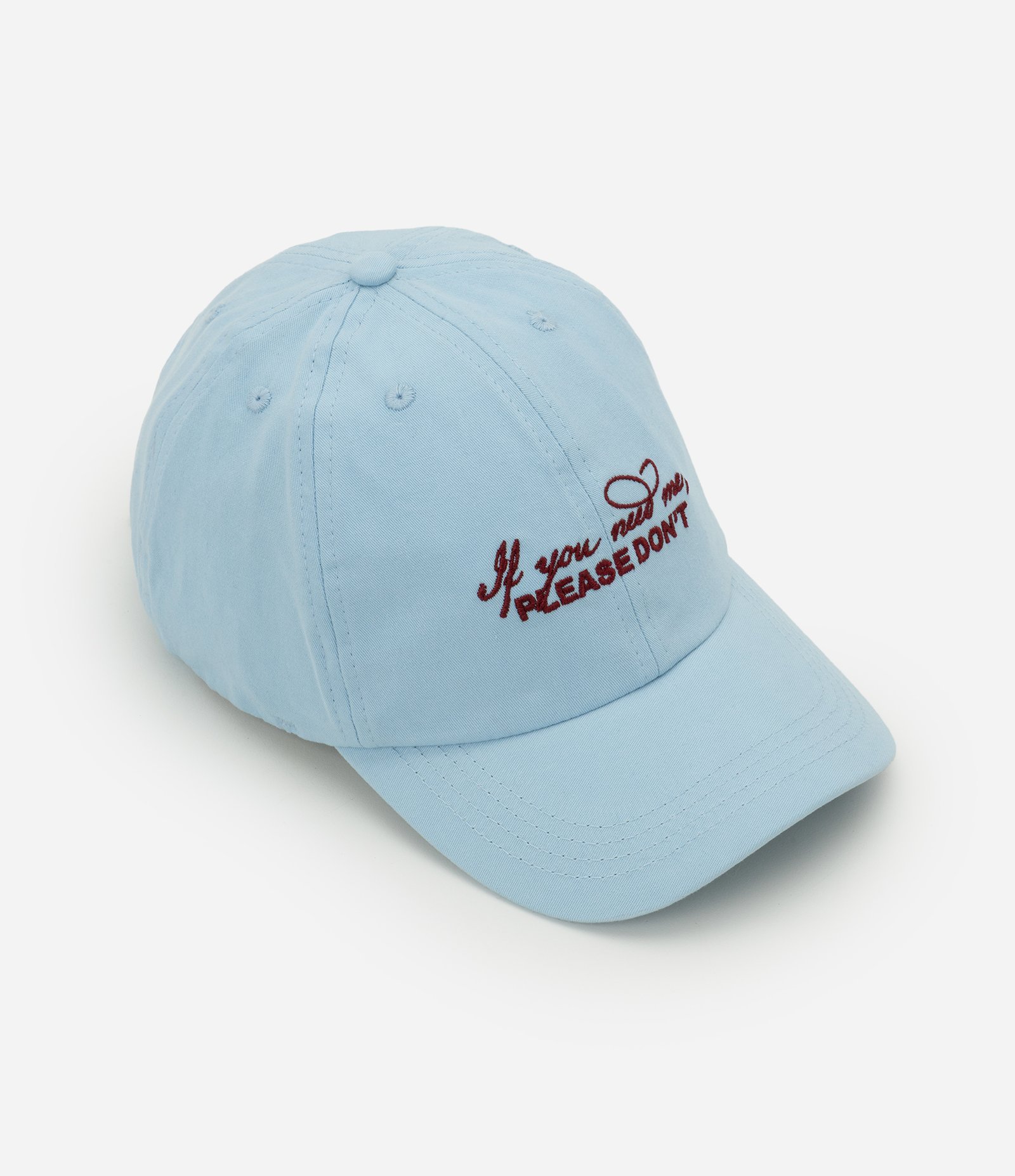 Boné Aba Curva Sarja Lettering Bordado Azul 1