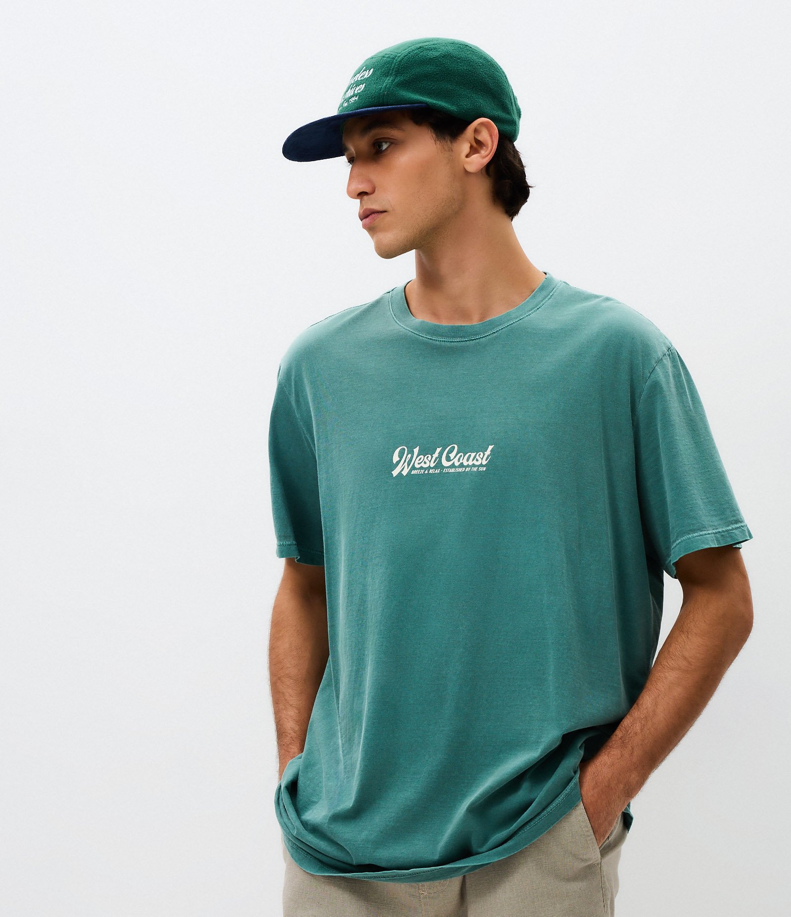 Camiseta Comfort West Coast Estonada Verde 1