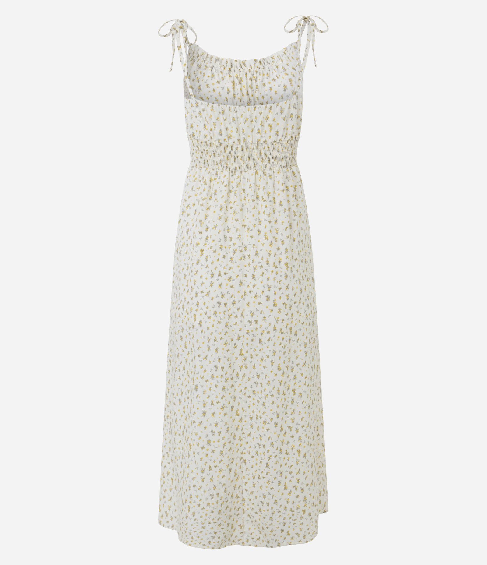 Vestido Midi em Viscose com Estampa Floral Liberty e Alças com Amarração Off White 7