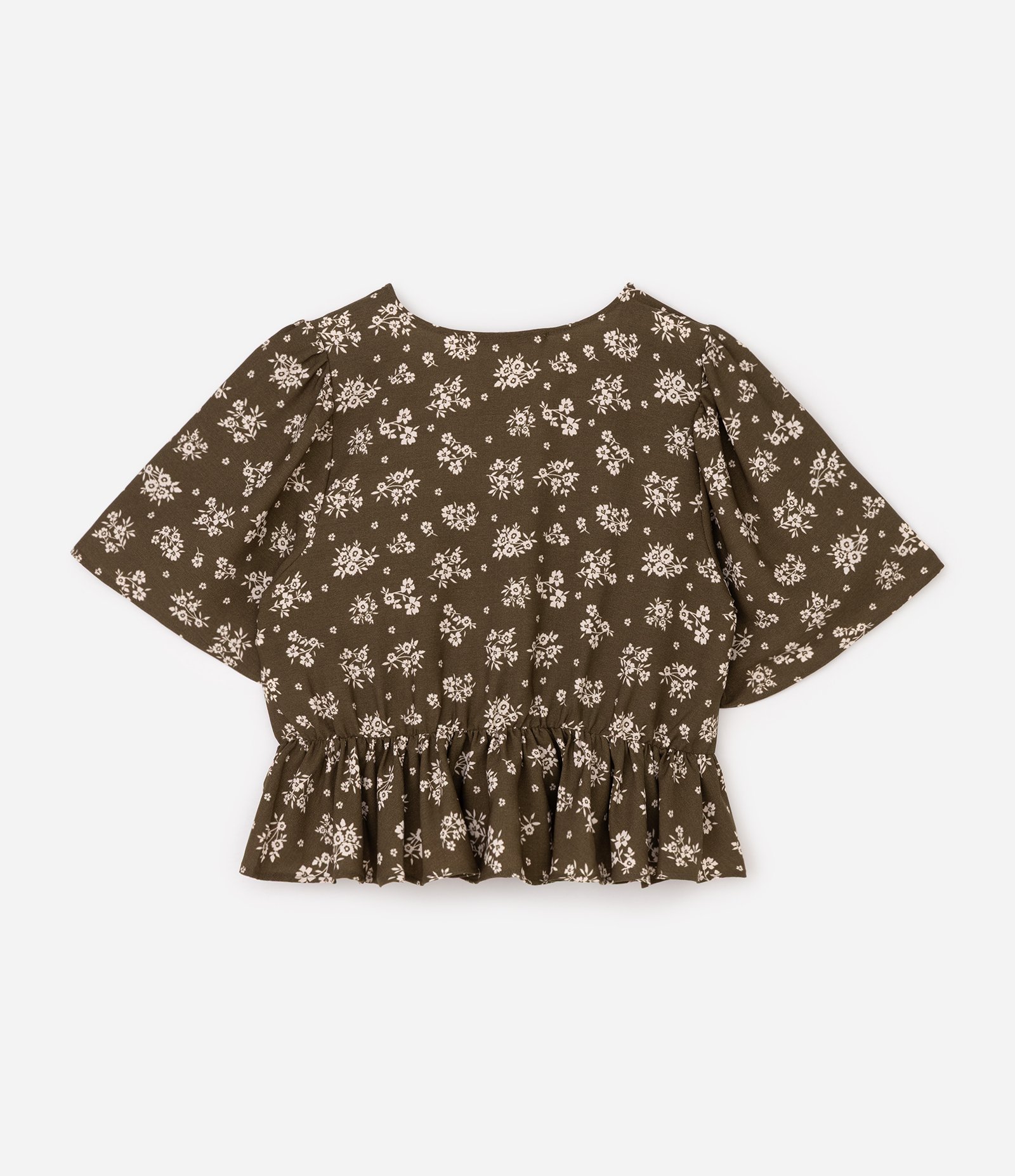 Blusa em Crepe Floral Curve & Plus Size Verde 7