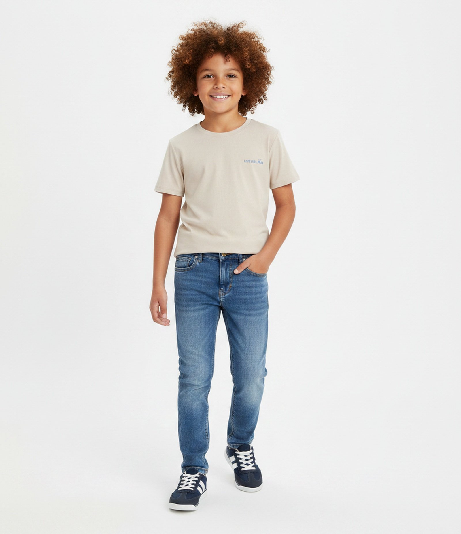 Camiseta Infantil Dry em Poliamida - Tam 5 a 14 Anos Bege 1