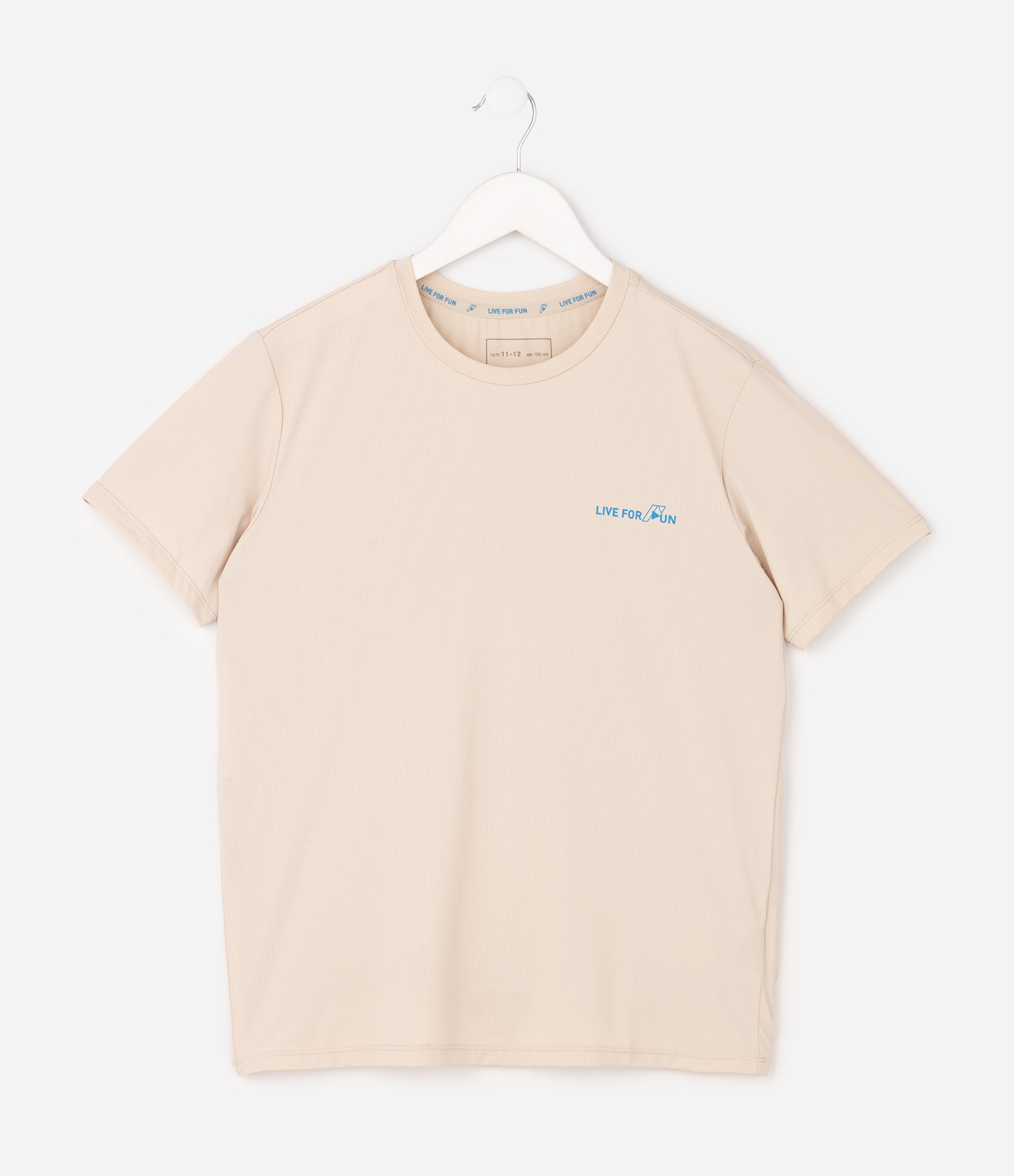 Camiseta Infantil Dry em Poliamida - Tam 5 a 14 Anos Bege 2