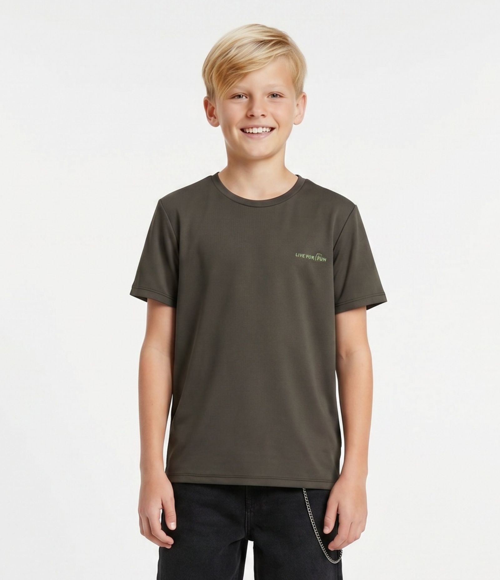 Camiseta Infantil Dry em Poliamida - Tam 5 a 14 Anos Verde 2
