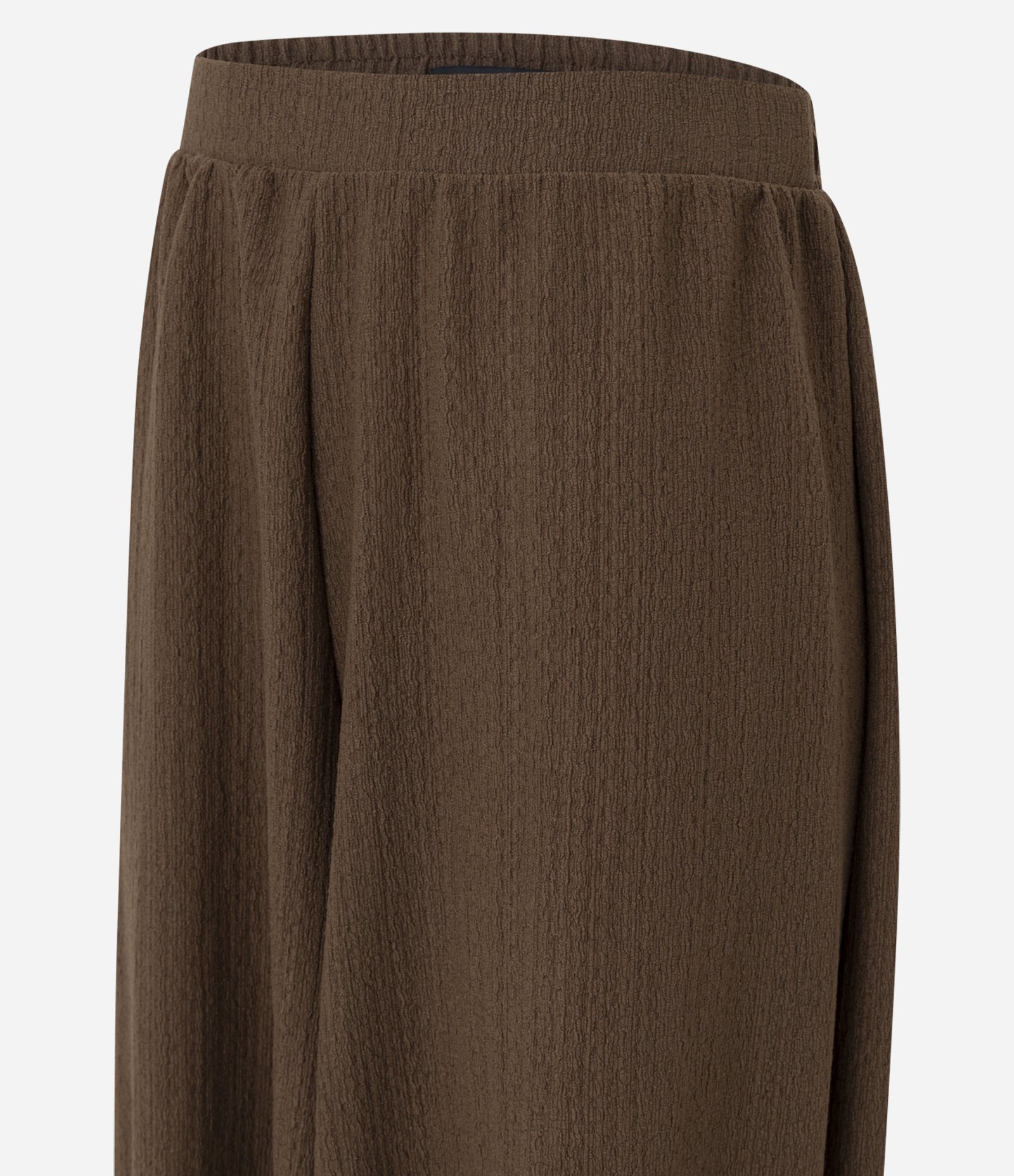 Calça Aladim em Algodão Texturizado com Elástico na Cintura Marrom 6