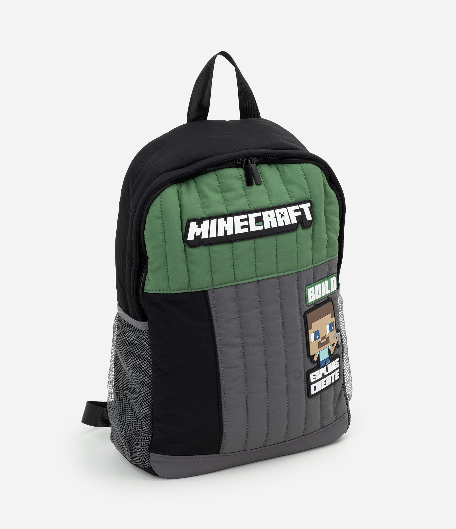 Mochila Infantil Minecraft - Tam Único Cinza 1