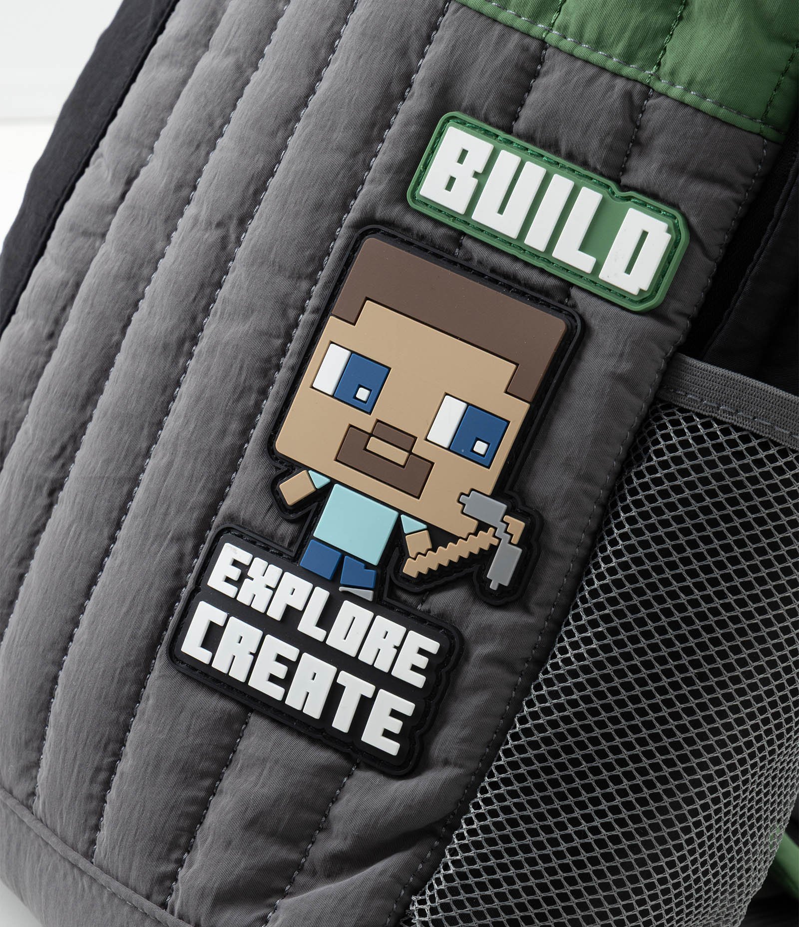 Mochila Infantil Minecraft - Tam Único Cinza 3