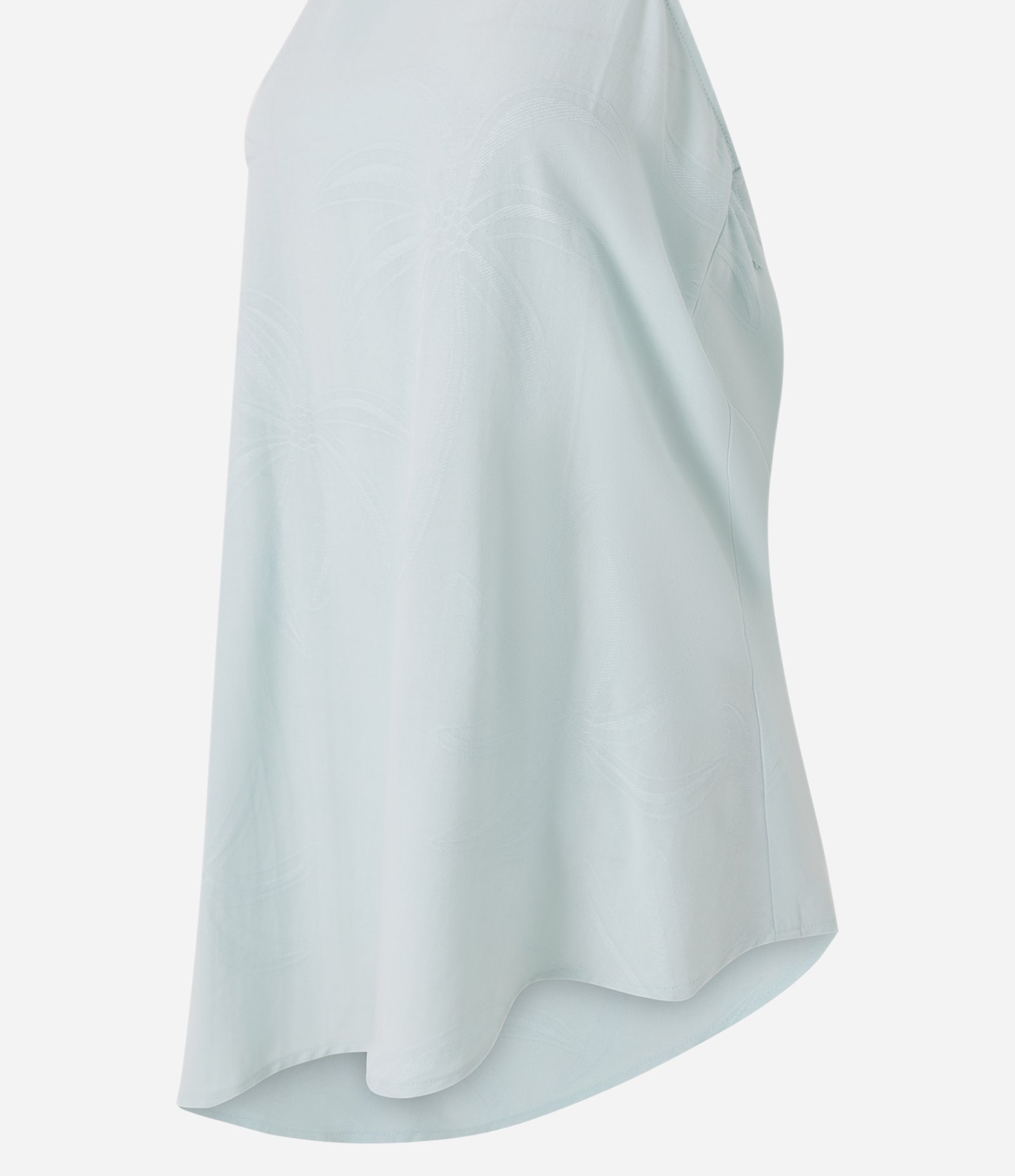 Blusa em Jacquard com Decote Degagê e Barra Assimétrica Azul 6