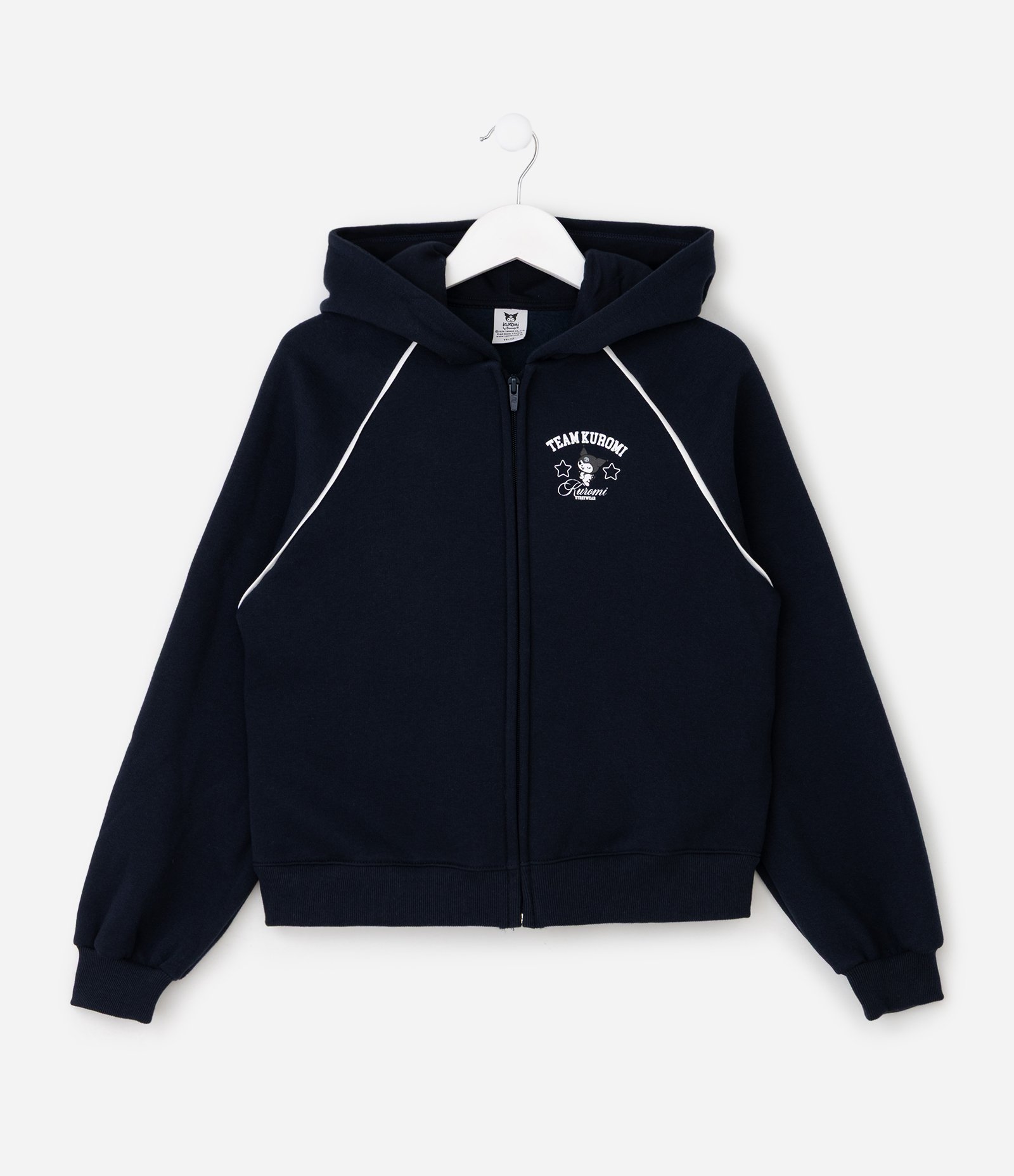 Jaqueta Comfort em Moletom com Capuz Kuromi Infantil - Tam 5 a 16 Anos Azul 1