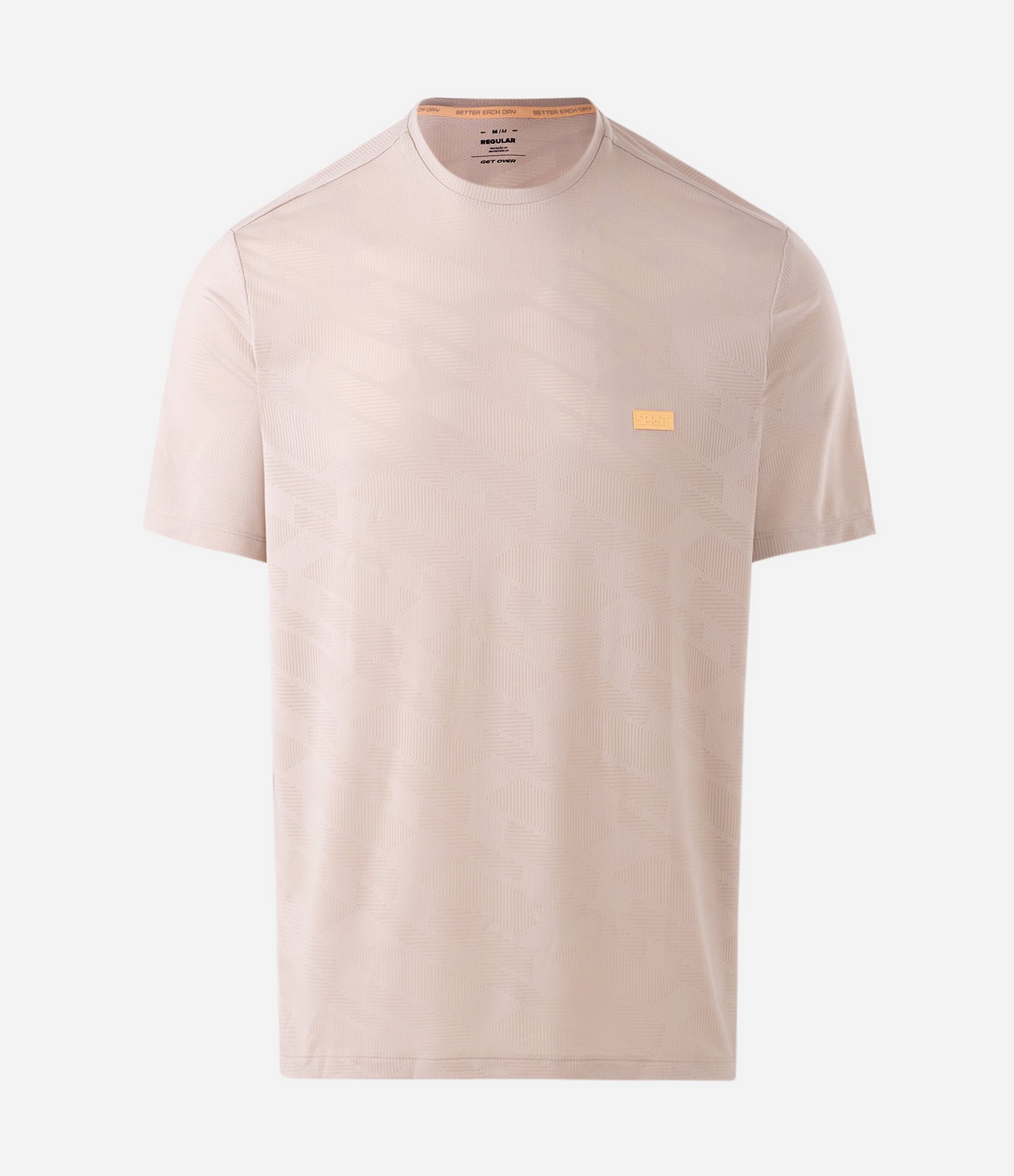 Camiseta Dry Jacquard com Print no Peito Cinza 5