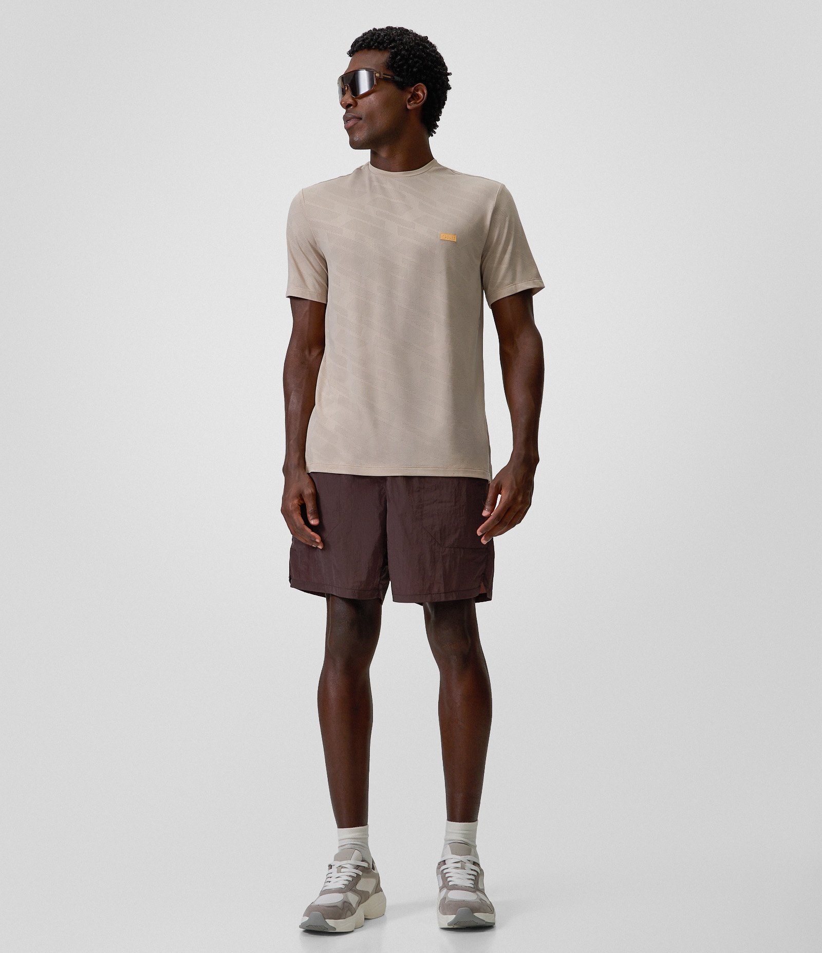 Camiseta Dry Jacquard com Print no Peito Cinza 2