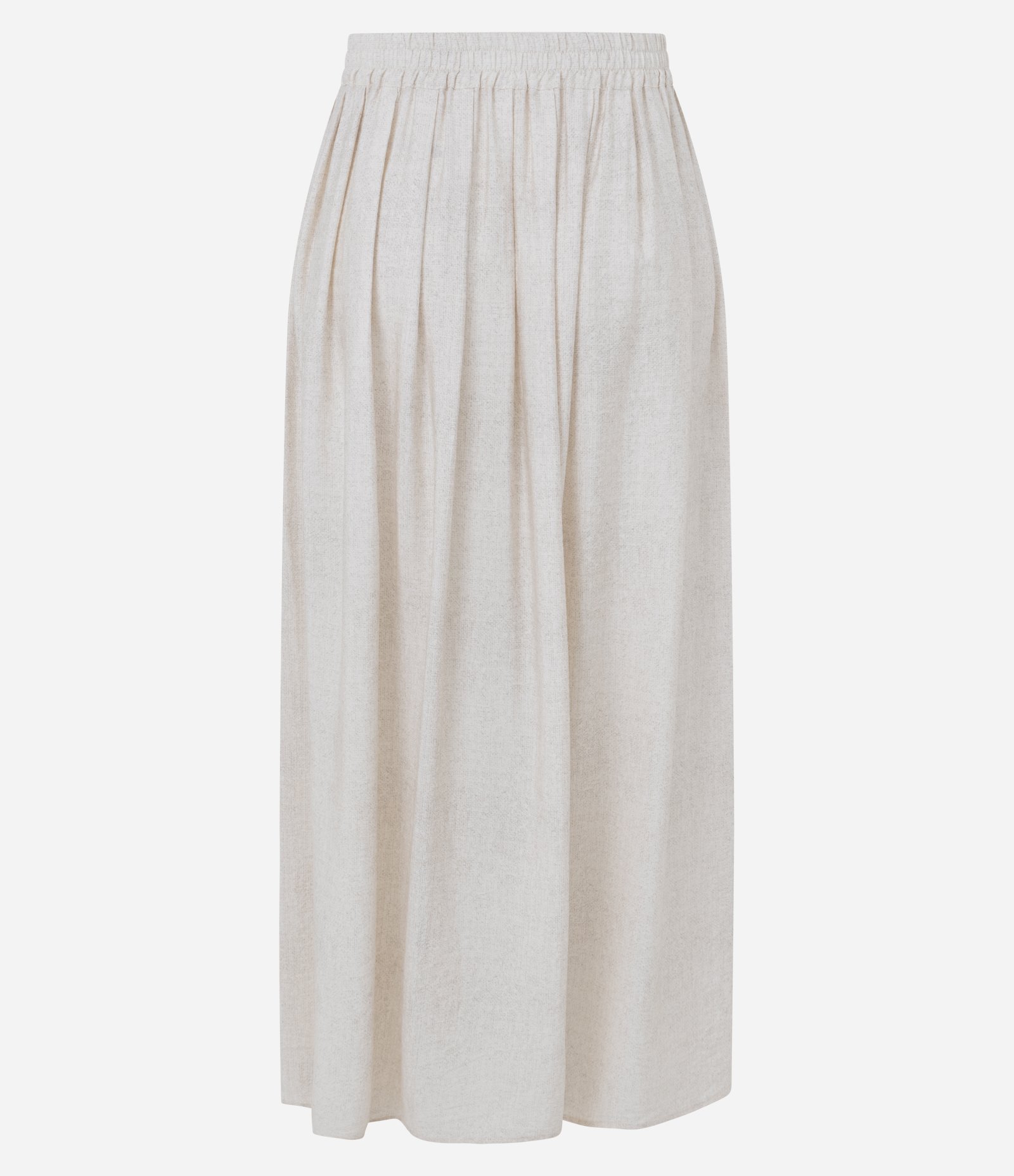 Saia Midi Evasê em Viscose com Estampa Floral Bege 8
