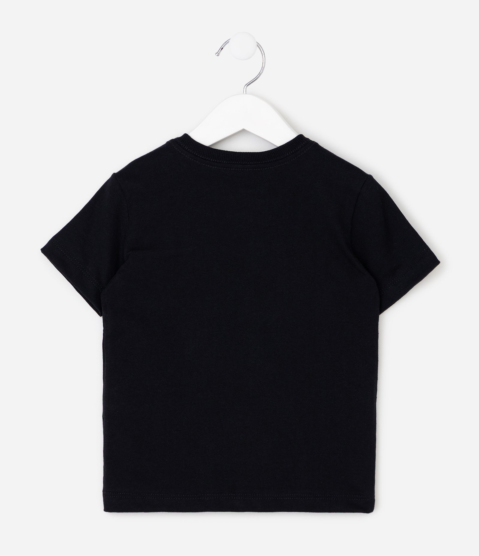 Camiseta Infantil com Estampa Mini Heróis com Viés Contraste – Tam 2 a 6 Anos Preto 3