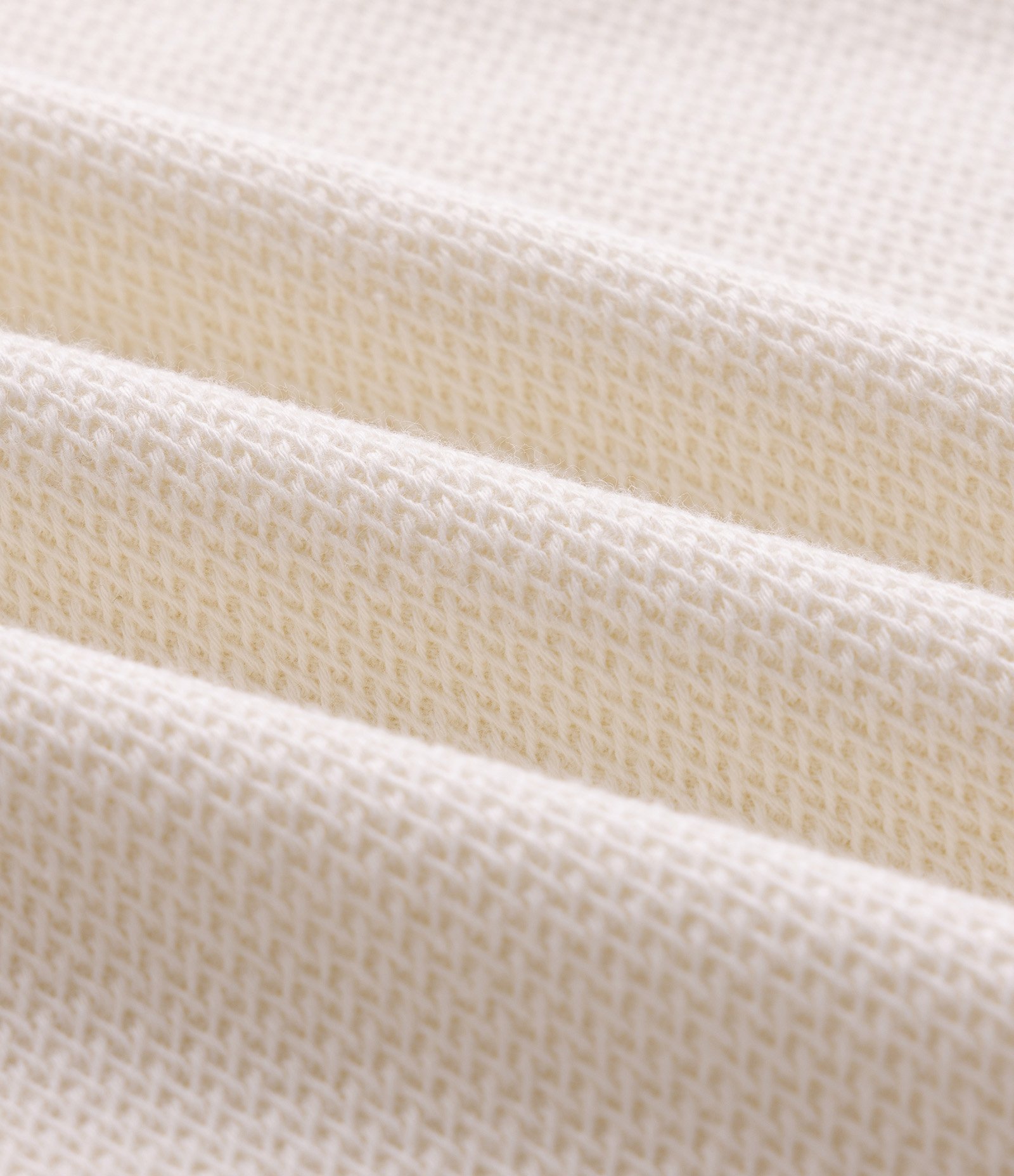Polo Texturizada com Peitilho Off White 3
