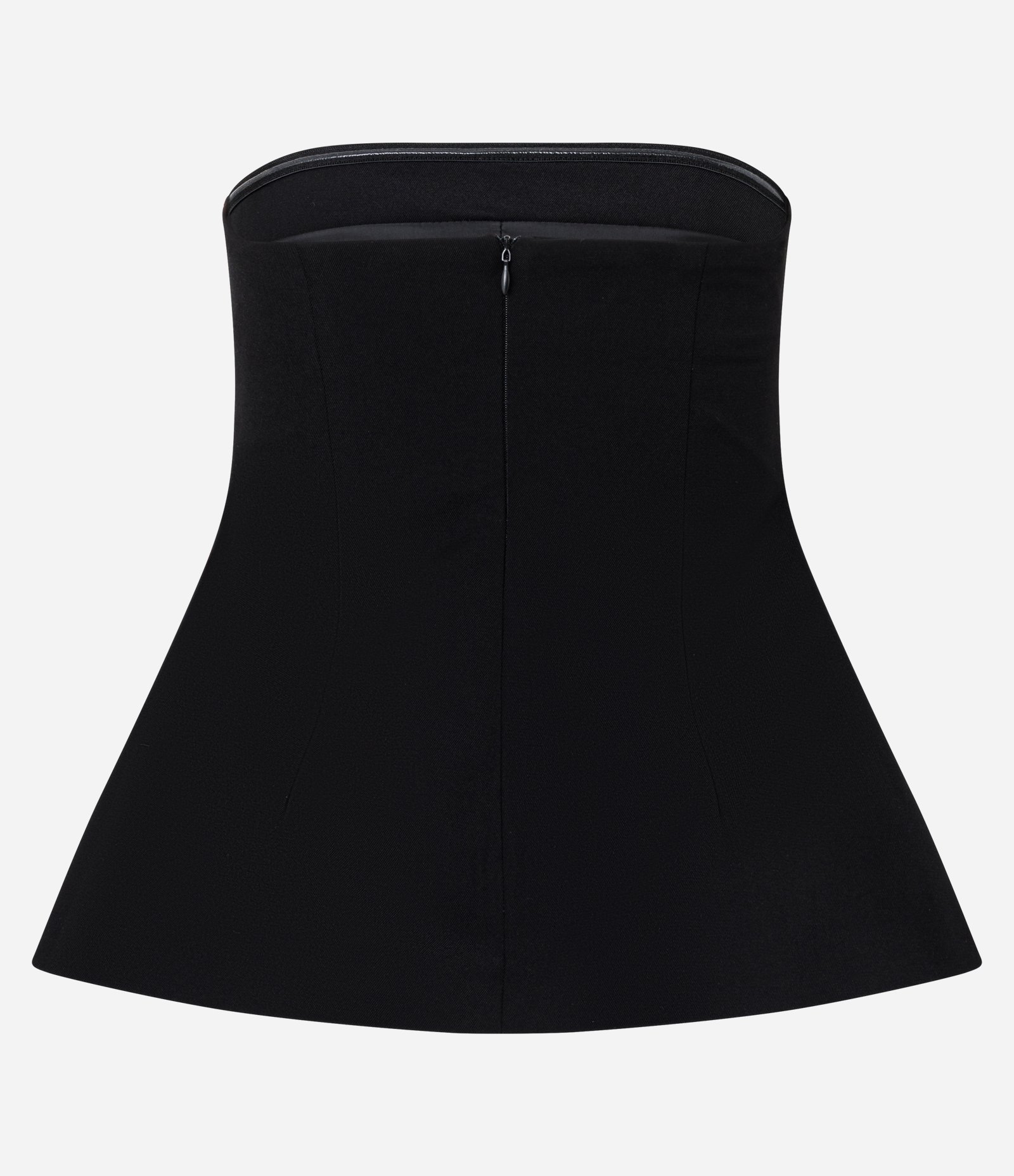 Blusa Tomara que Caia em Cetim com Modelagem Estruturada Preto 6