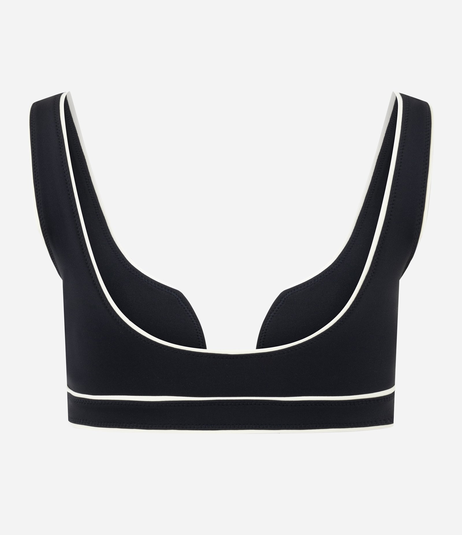 Biquíni Top Esportivo Camisetinha com Recorte Frontal e Mosquetão Preto 6
