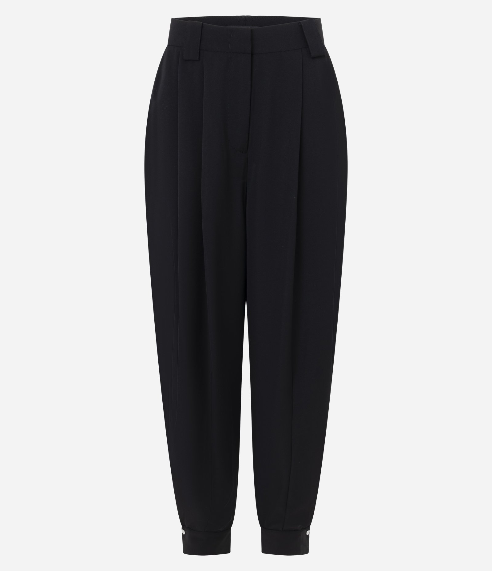 Calça Bombacha em Crepe com Barra Ajustável Preto 1