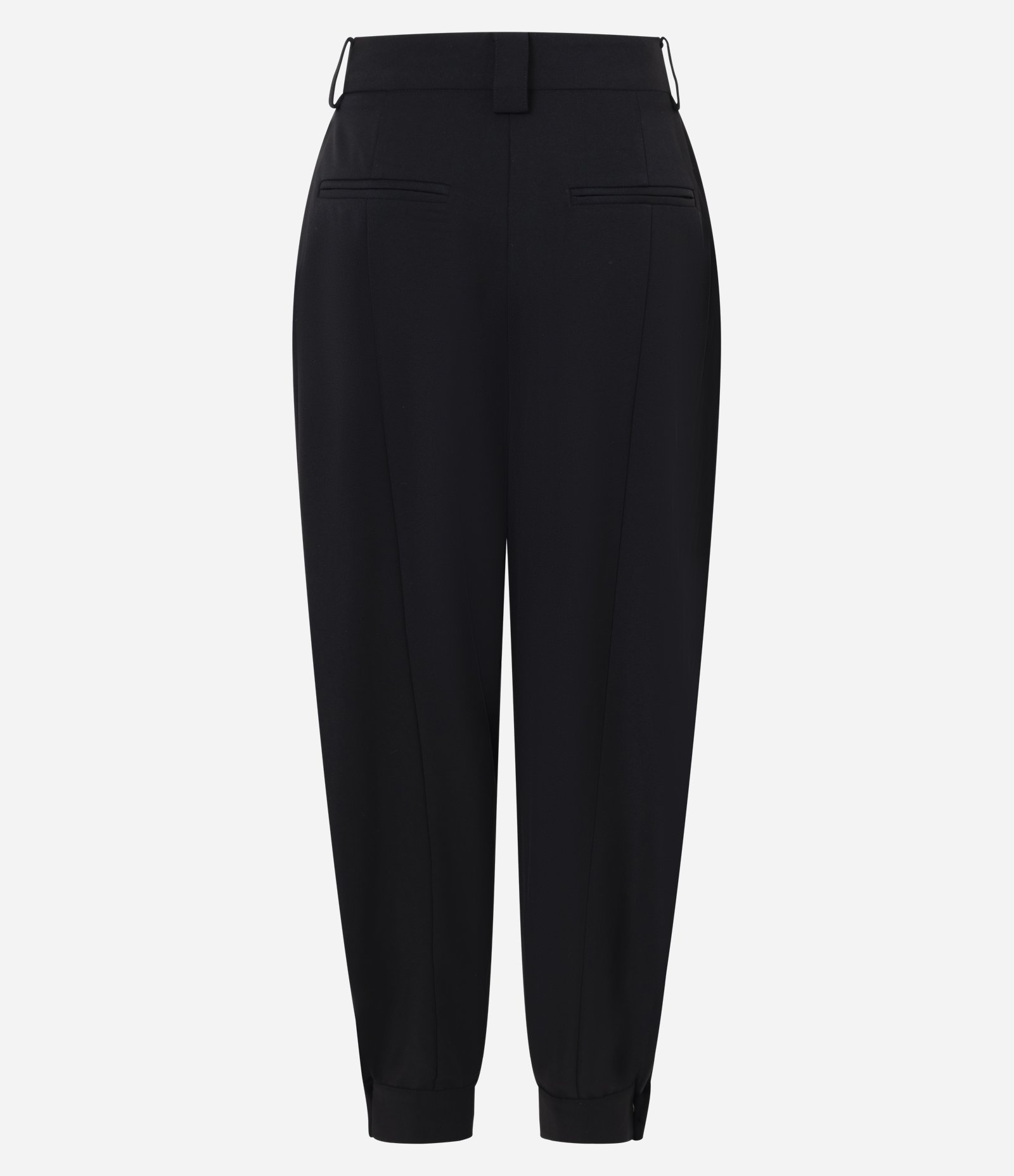 Calça Bombacha em Crepe com Barra Ajustável Preto 2