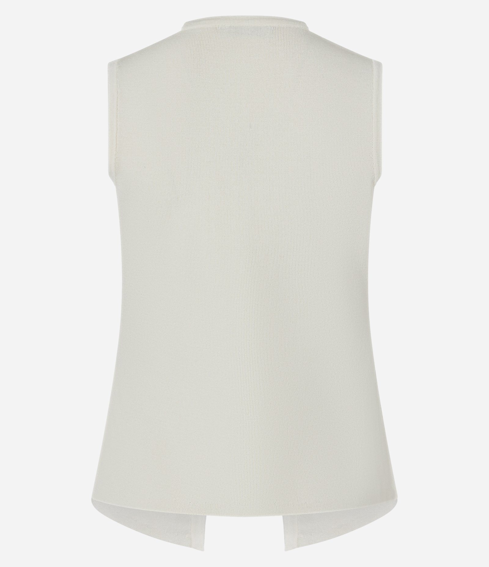 Colete em Tricô com Botões Decorativos Off White 2