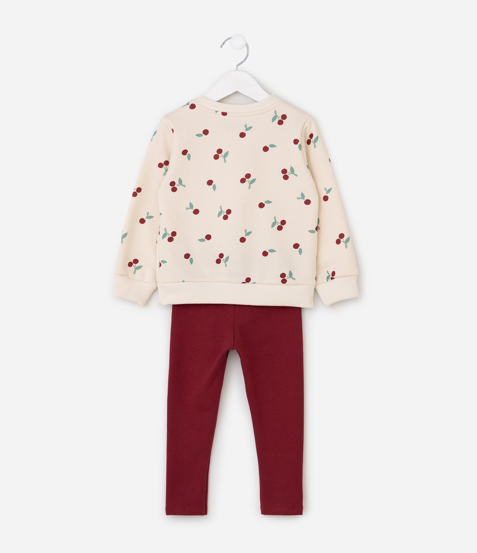 Conjunto Comfort Flare Infantil com Estampa Cereja – Tam 1 a 6 Anos Vermelho/Off White 3