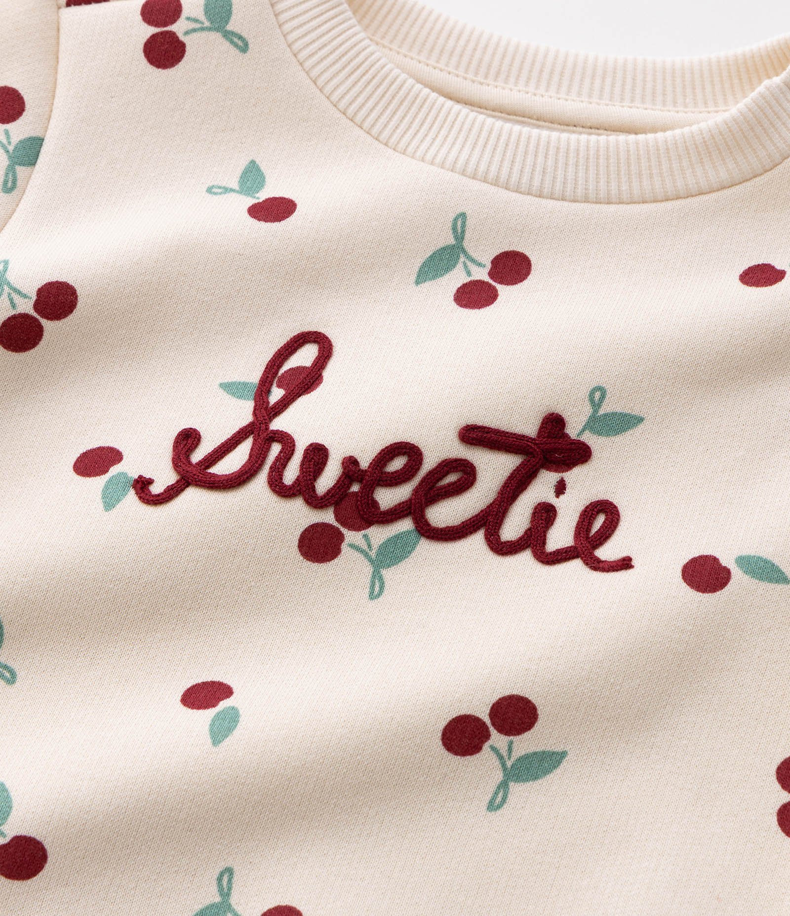 Conjunto Comfort Flare Infantil com Estampa Cereja – Tam 1 a 6 Anos Vermelho/Off White 5