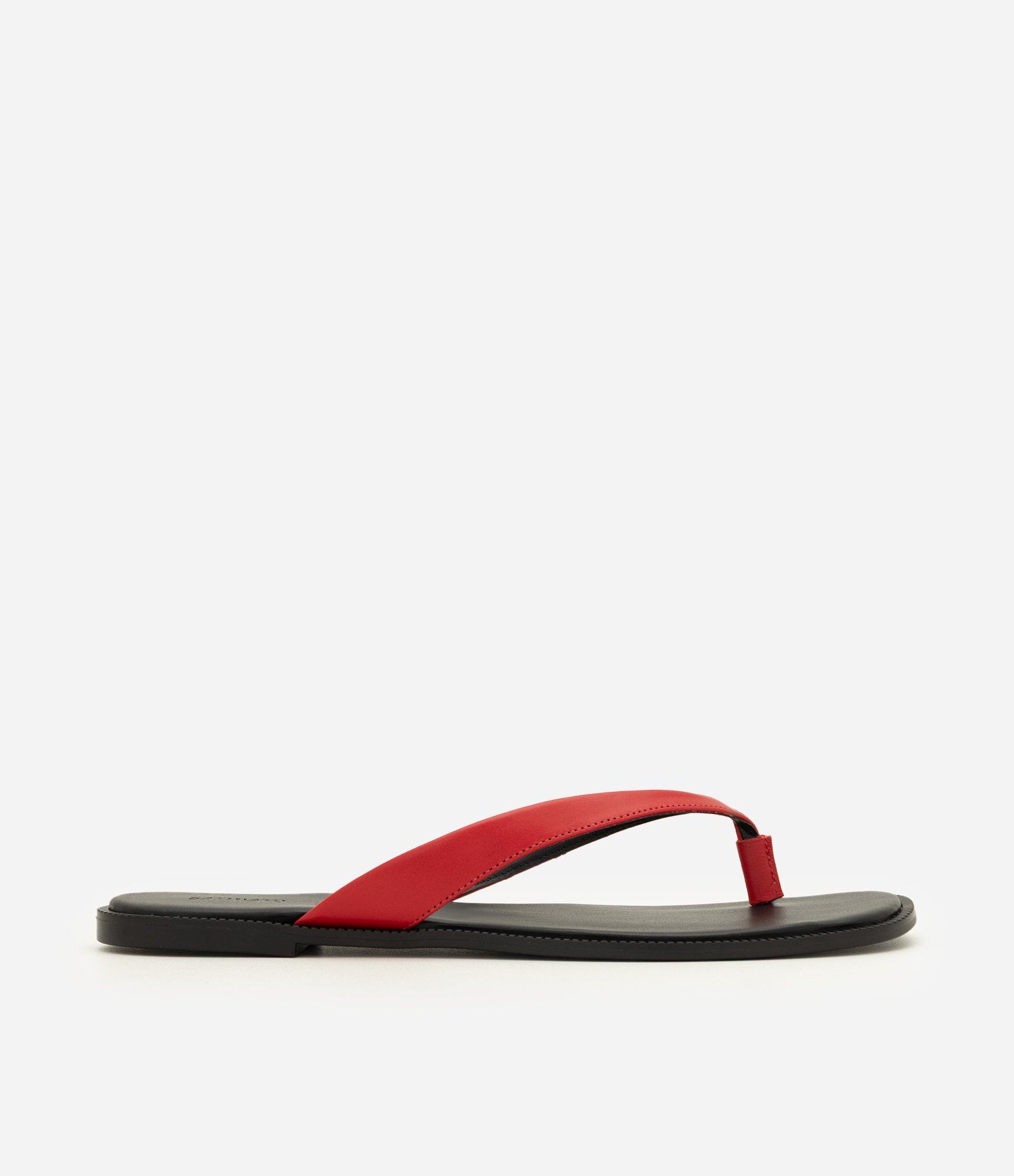 Rasteira Mule de Dedo em Couro Vermelho 1