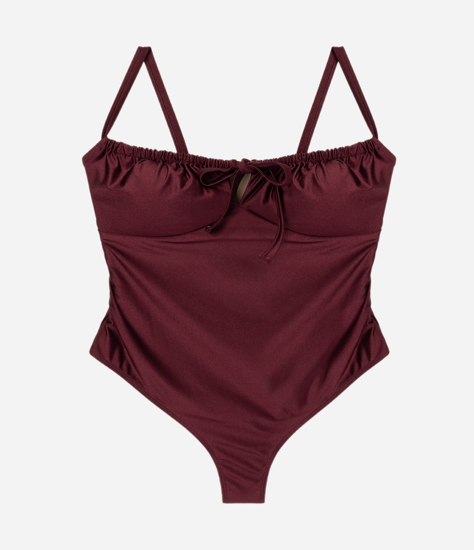 Maiô com Amarração Curve & Plus Size Vinho 5
