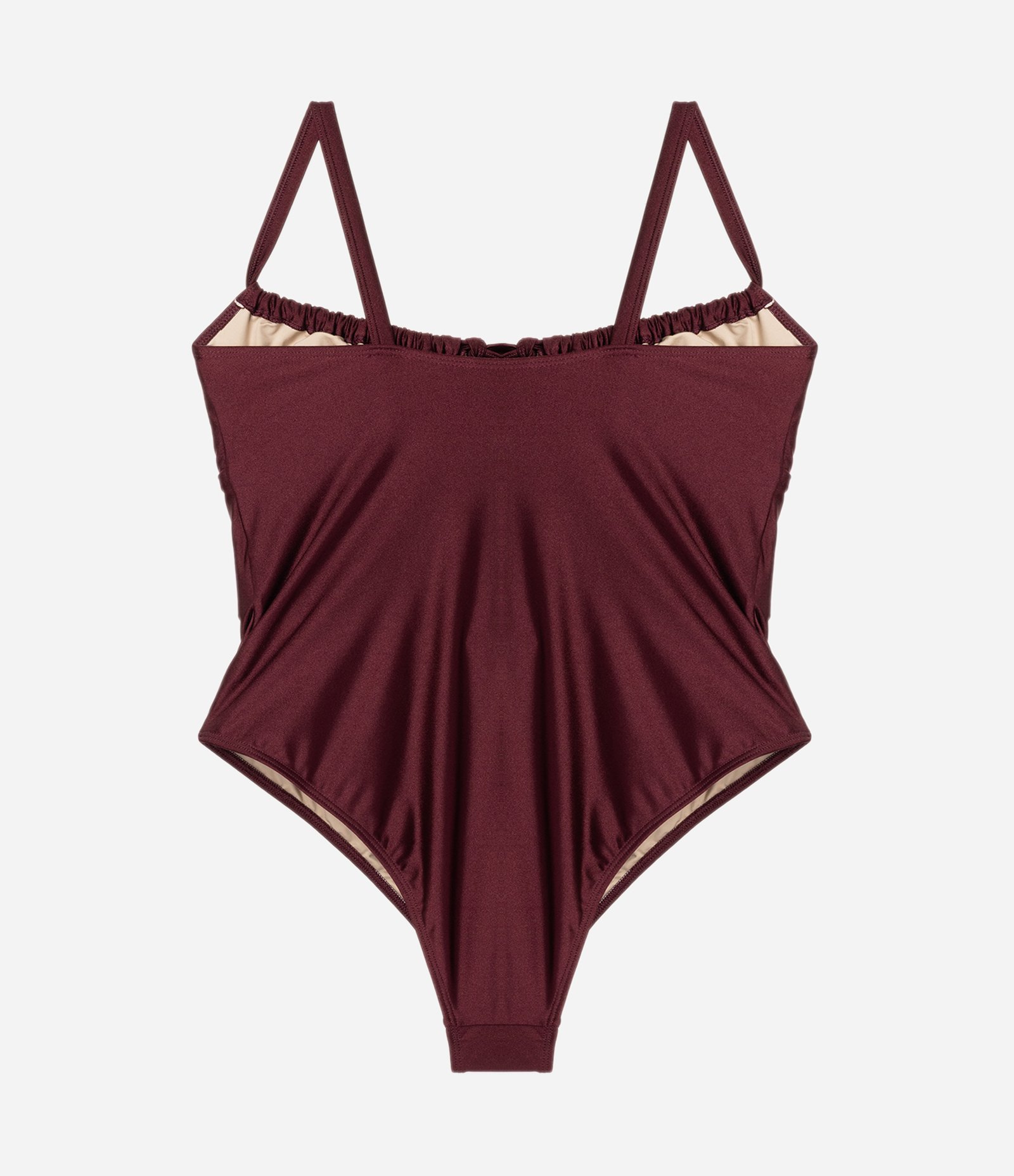 Maiô com Amarração Curve & Plus Size Vinho 6