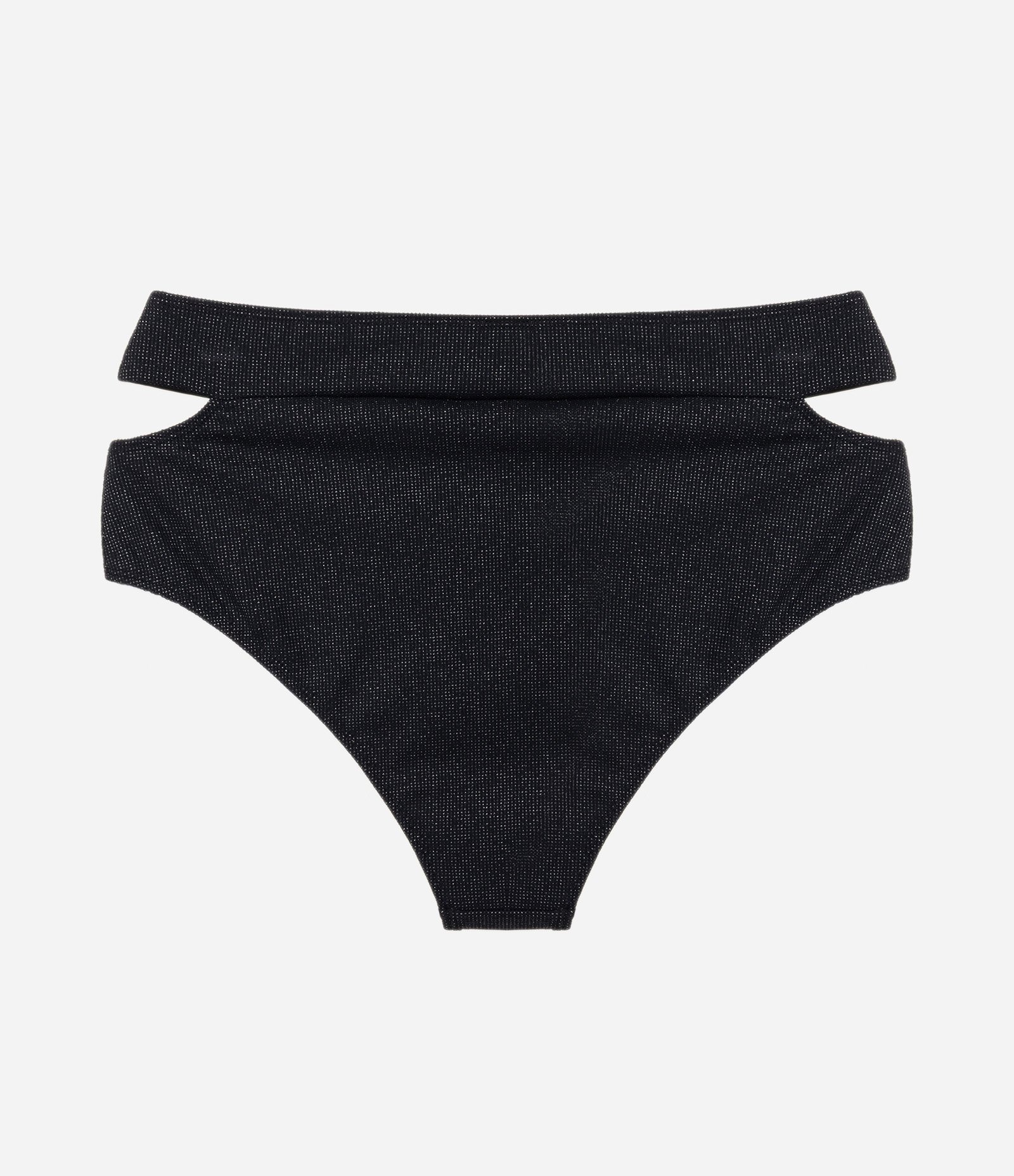 Biquíni Bottom Hot Pants com Fio Metálico Curve & Plus Size Preto 2