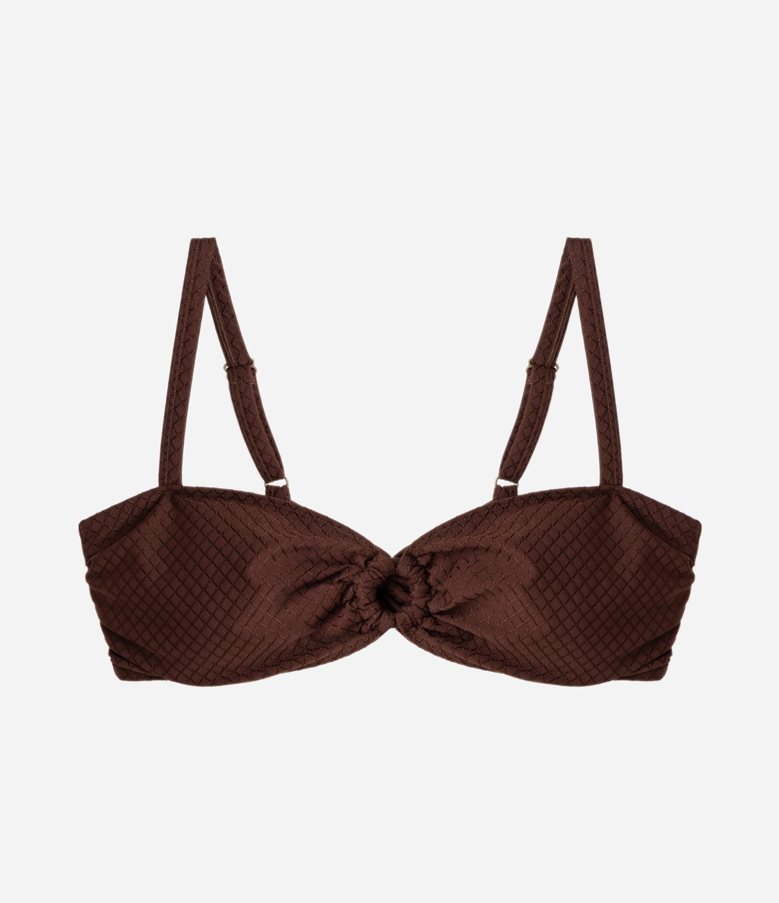 Biquíni Top com Bojo em Microfibra e Argola Curve & Plus Size Marrom 1