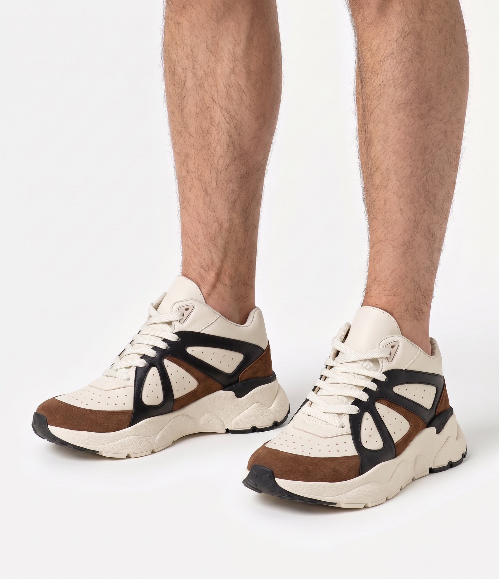 Tênis Chunky Mid com Recortes Branco 1