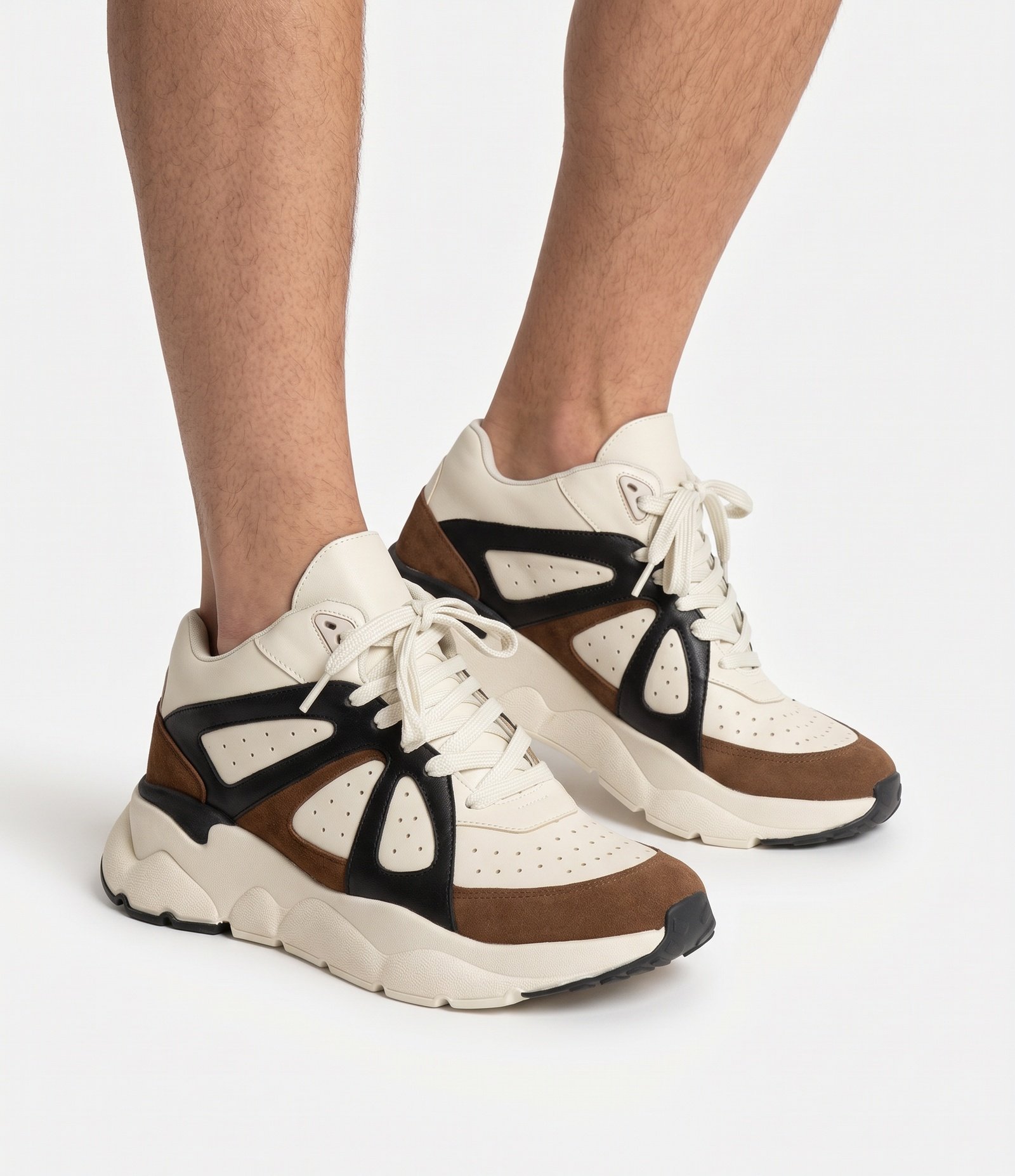 Tênis Chunky Mid com Recortes Branco 2